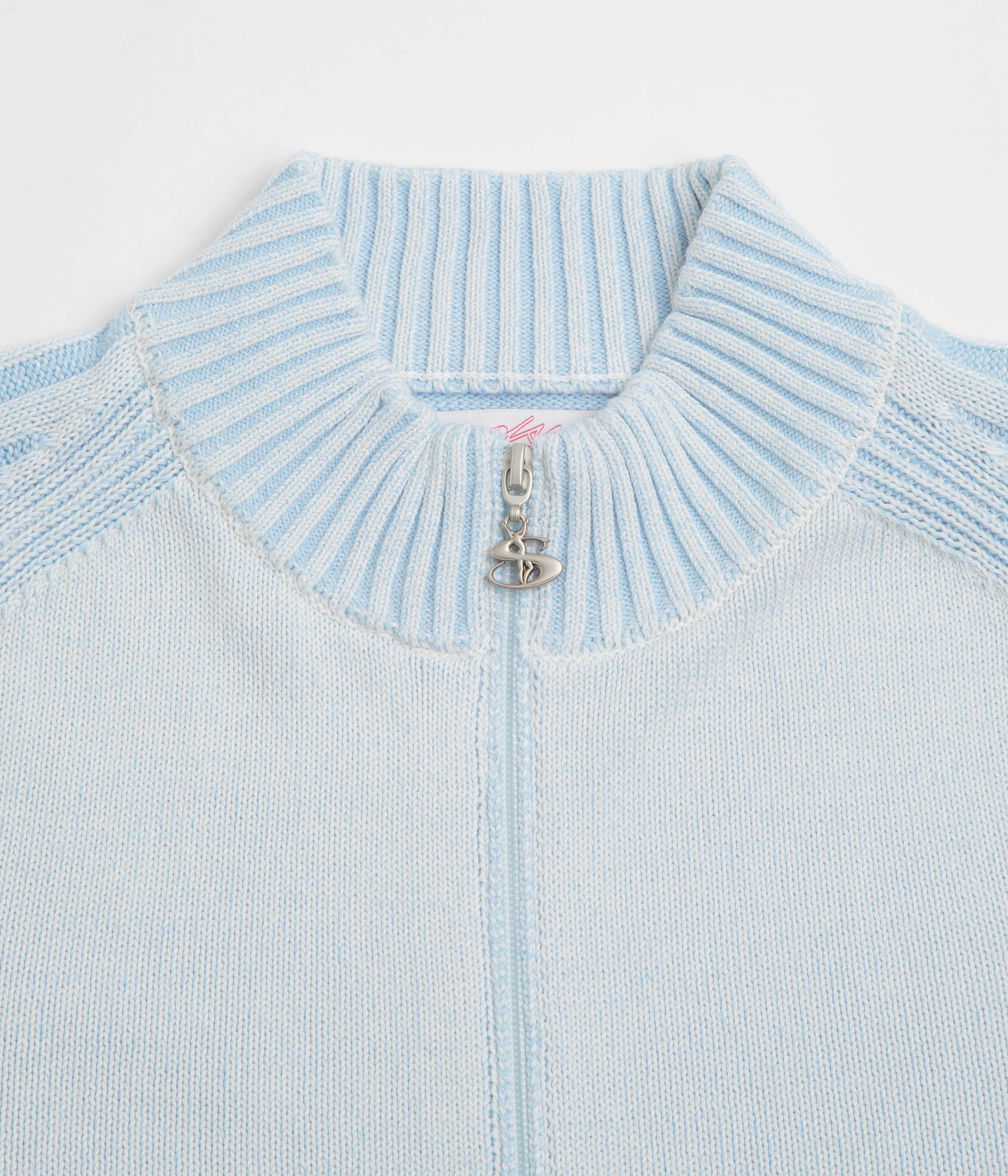 Soft Wear product polka dot playfulness Yardsale Heathered Phantasy Full Zip Sweatshirt - Blue