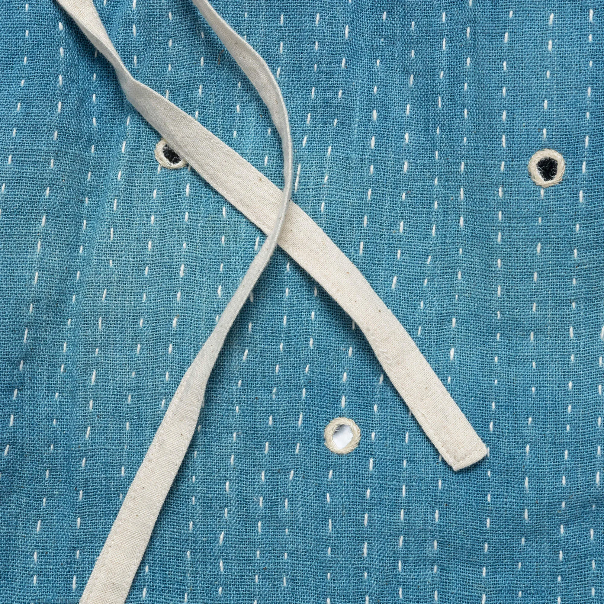 Mirror Shorts - Kuntha Embroidery Indigo/Ecru Multi Directional Flex Zones Durable Material