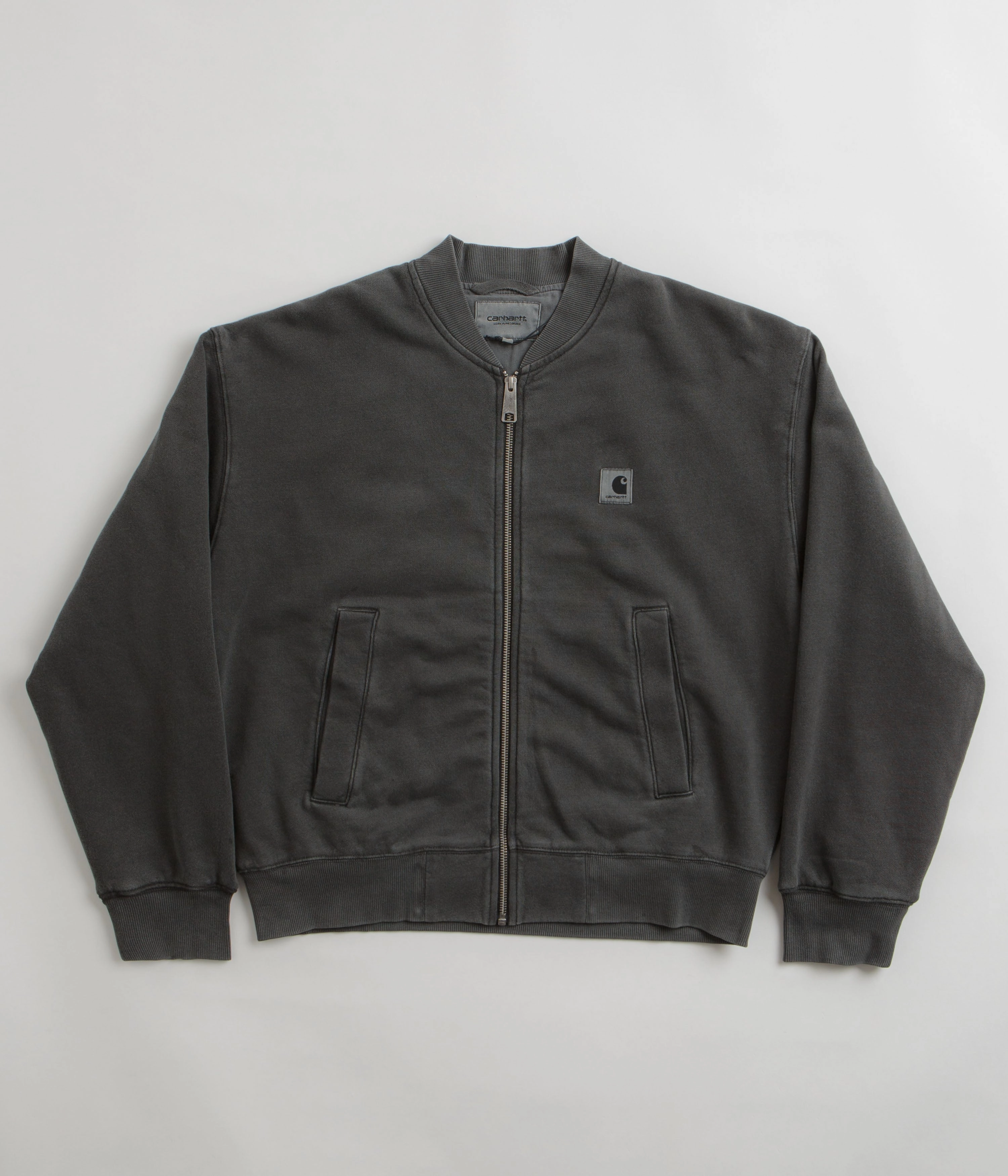 low quality Insulated Shield Carhartt Womens Nelson Sweat Bomber Jacket - Charcoal