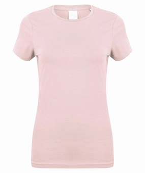 Feel Good Womens Stretch T | BABY PINK Weekend Style Trend Comfy All-Day