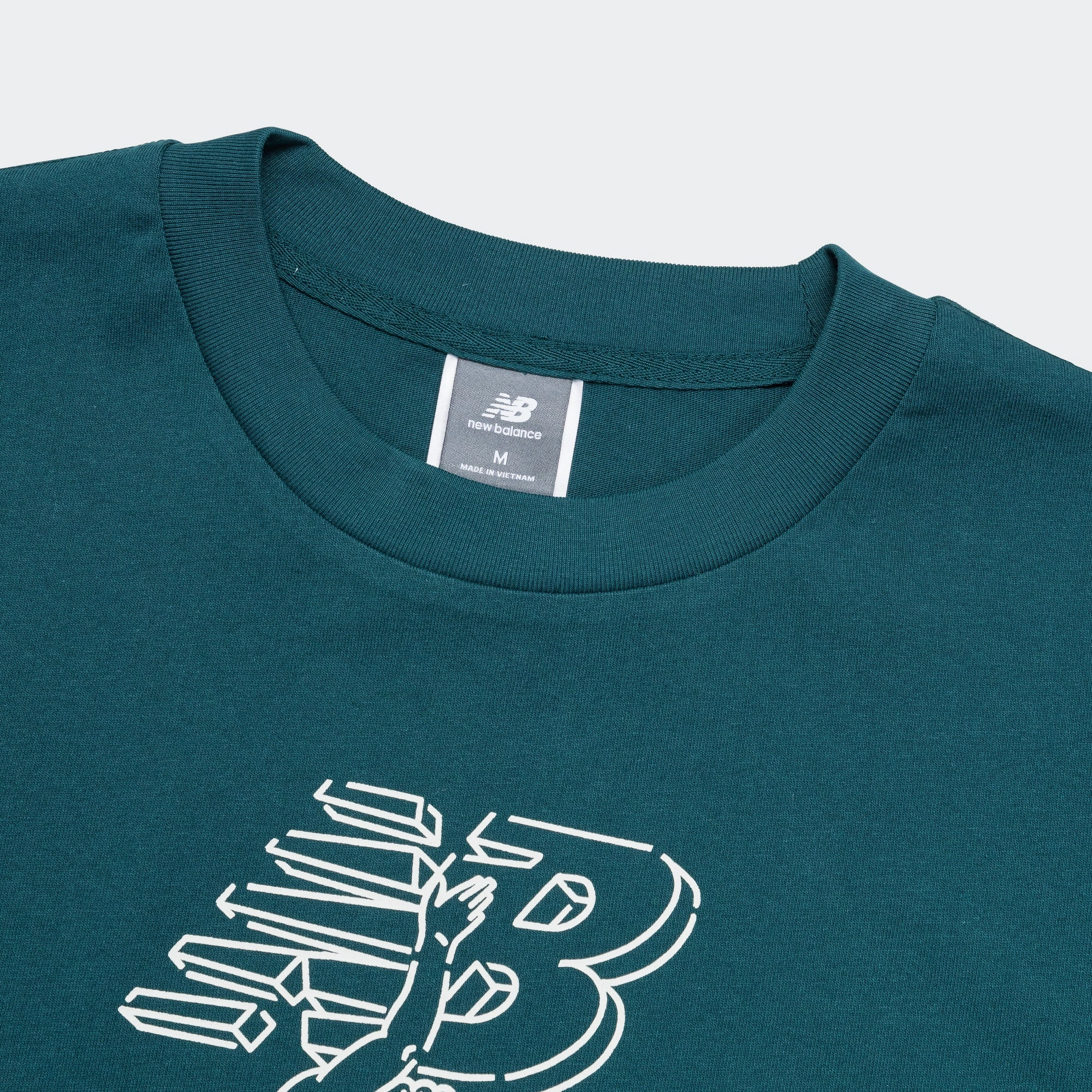 Versatile Piece Subtle Embroidery T-Shirt x Debut Statue - Deep Ocean