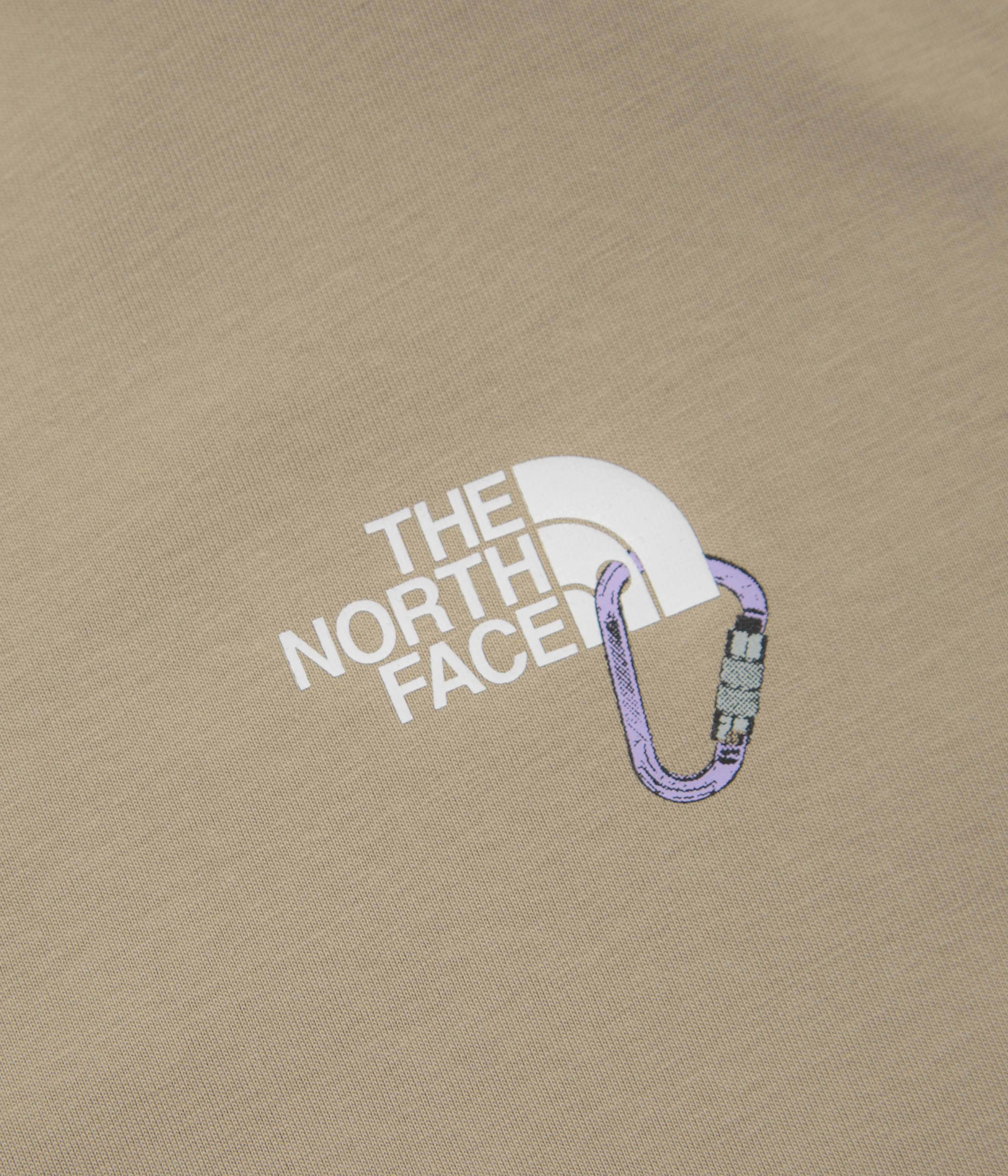 The North Face Explore Carabiner Relaxed T-Shirt - Mushroom Grey Minimalist Stitching Breathable Yarn Composition