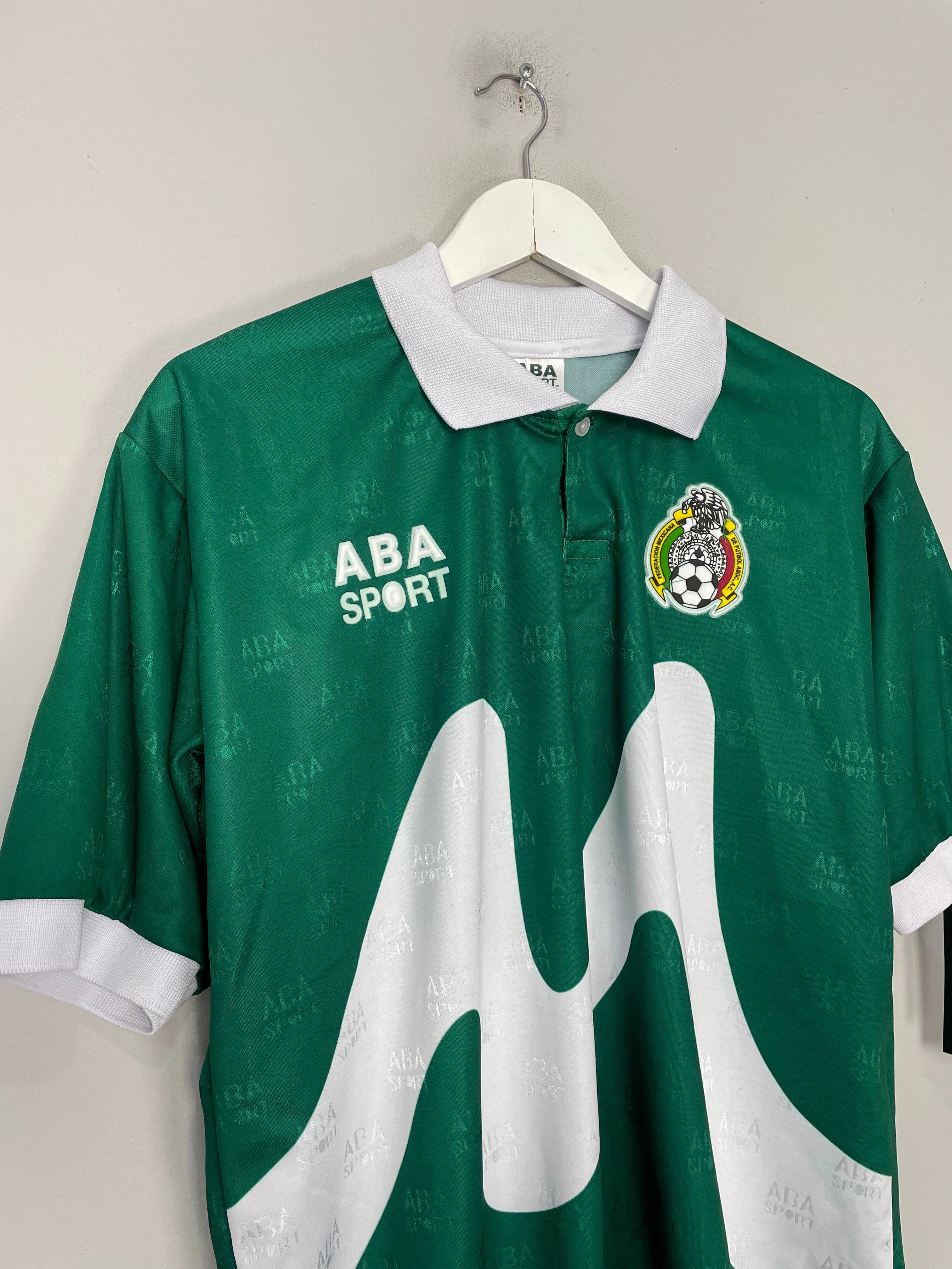 1995 Mexico *Reissue* Home (Multiple Sizes) ABA Sport High Stretch Elastic Cuffs Temperature Regulating Lining