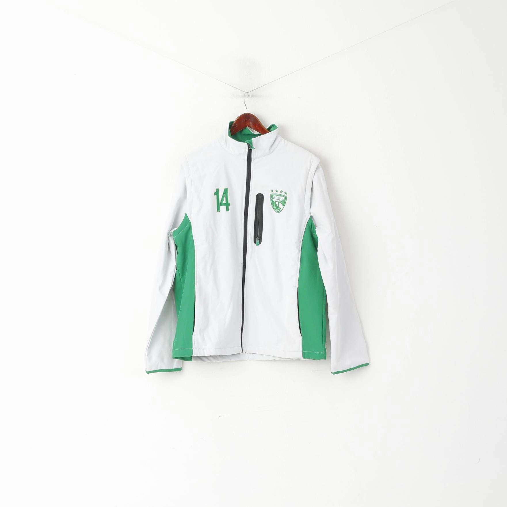 Sense All Weather Versatility Fifa World Cup Brasil Men XL Jacket White Detachable Sleeves Castrol FC 2014 #14 Top