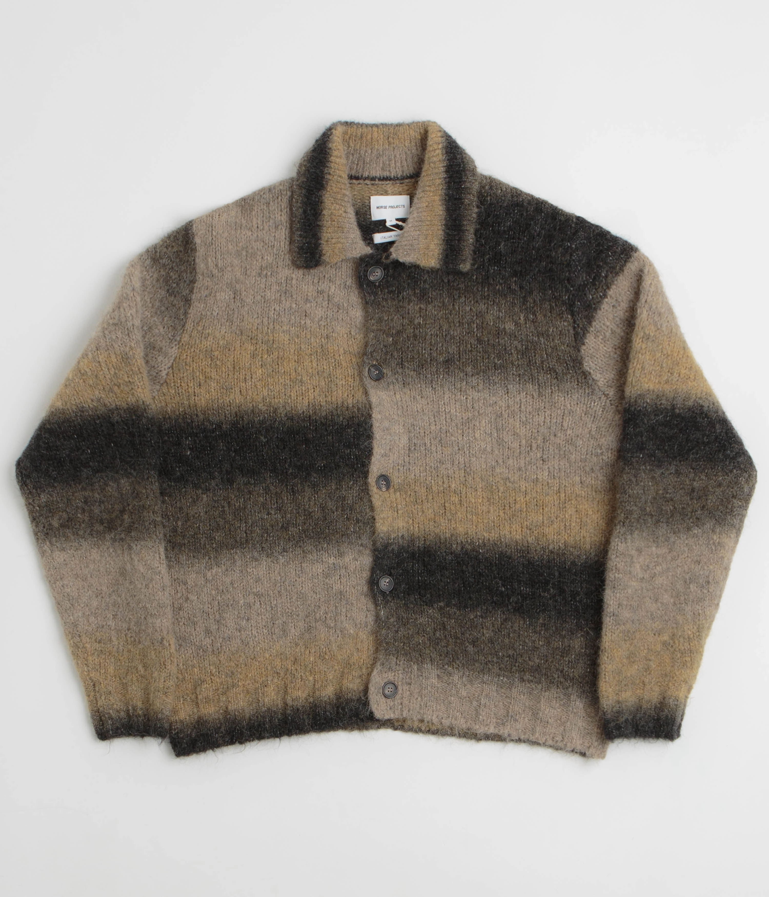 Norse Projects Erik Alpaca Wool Jacket - Utility Khaki Layered Protection
