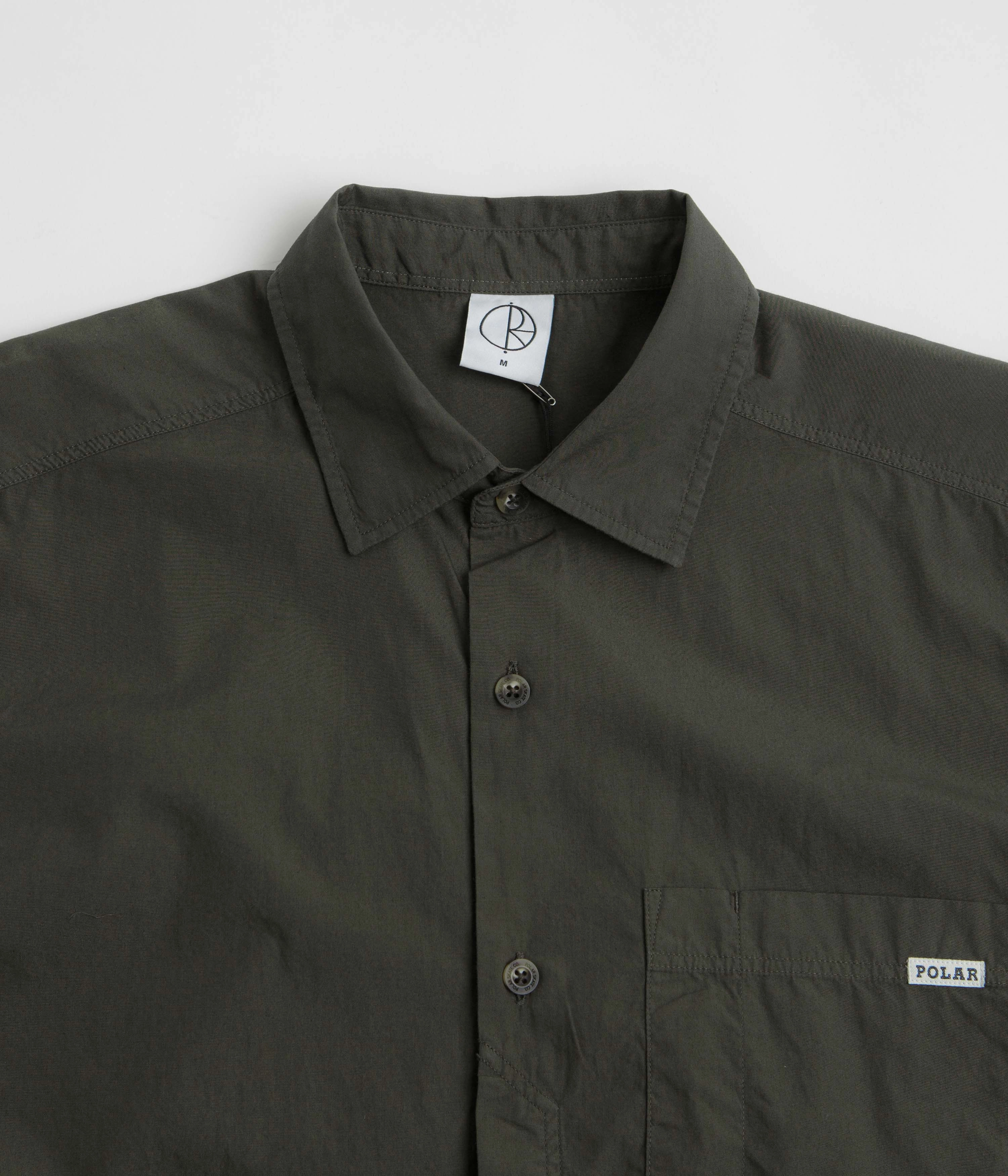 Contrast Stitch Polar Mitch Short Sleeve Shirt - Dirty Black