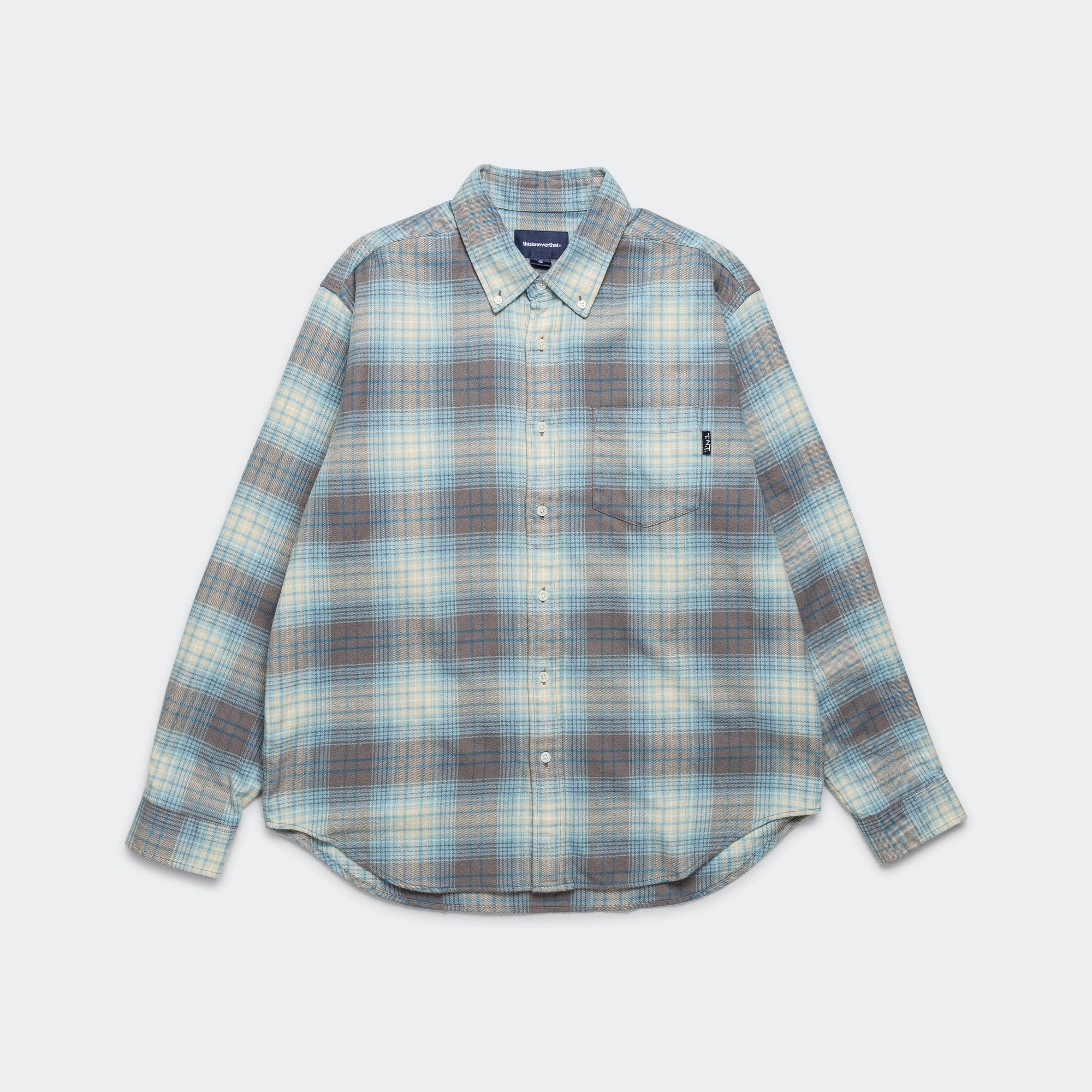 Non Iron No Chafe Edging Flannel Check Shirt - Brown