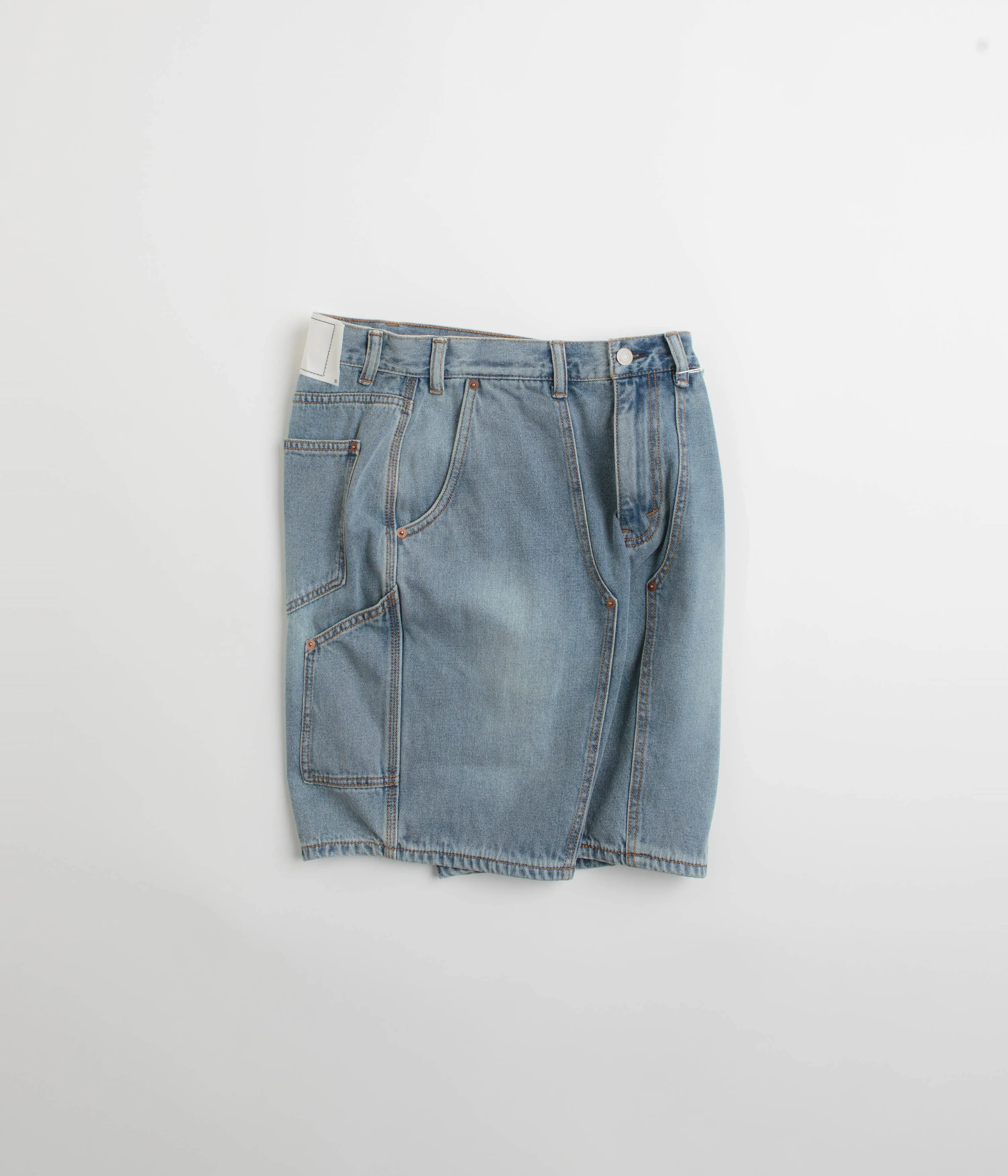 Versatile Styling Clean Aesthetic thisisneverthat Denim Carpenter Shorts - Washed Blue