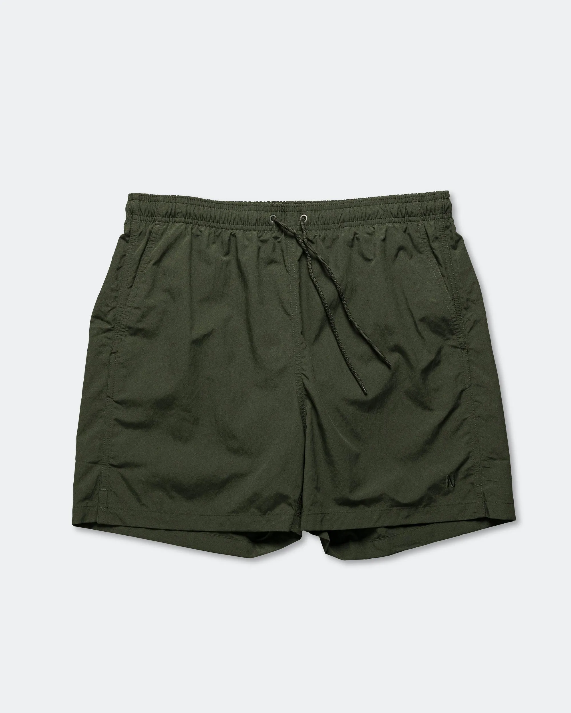 Back pockets Hauge Recycled Nylon Swimmers - Spruce Green