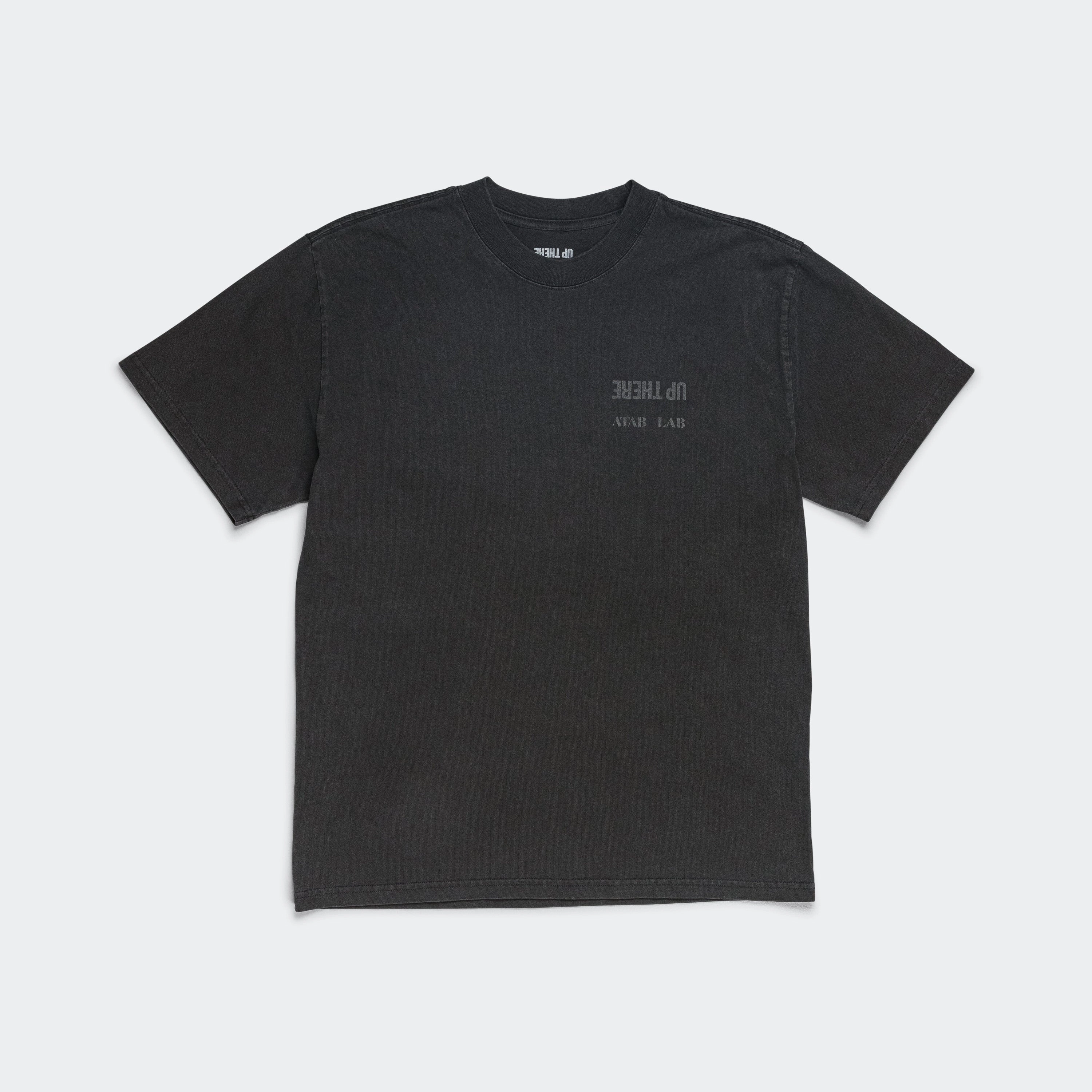 UP THERE X ATAB Lab 'Chess Board' Tee - Faded Coal/Reflective Fashion Outfit