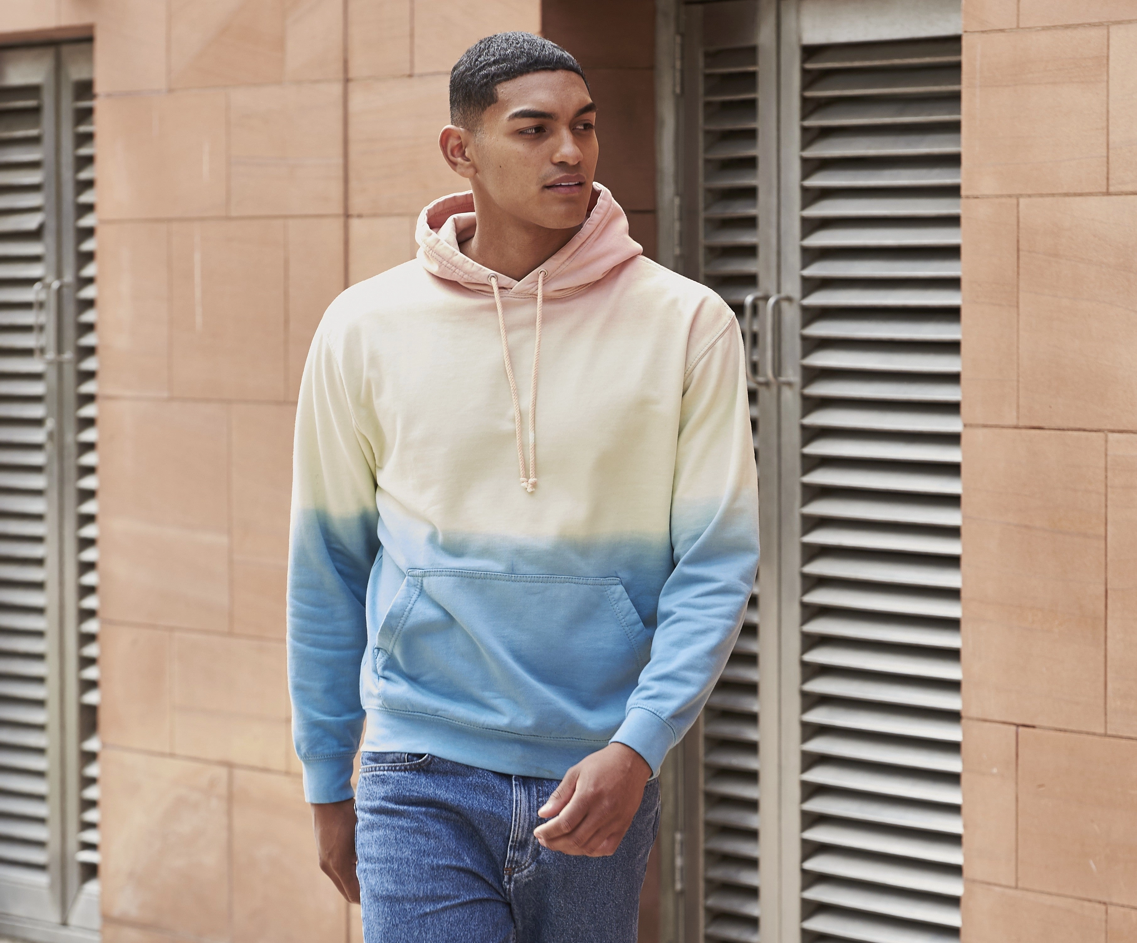 minimalistic Tie-Dye Hoodie | BLUE CLOUD