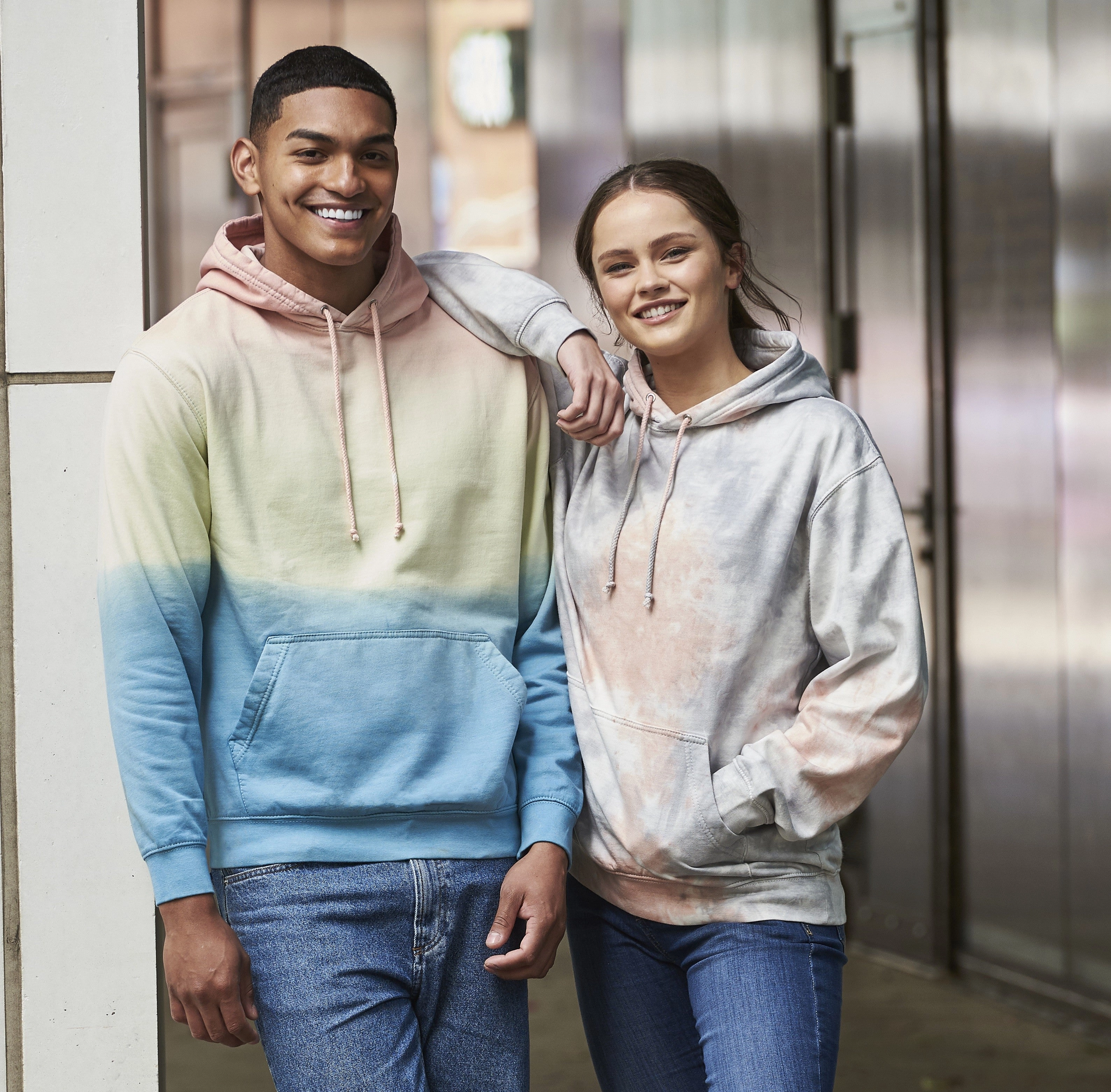 Tie-Dye Hoodie | BLUE CLOUD Adjustable Street Ease