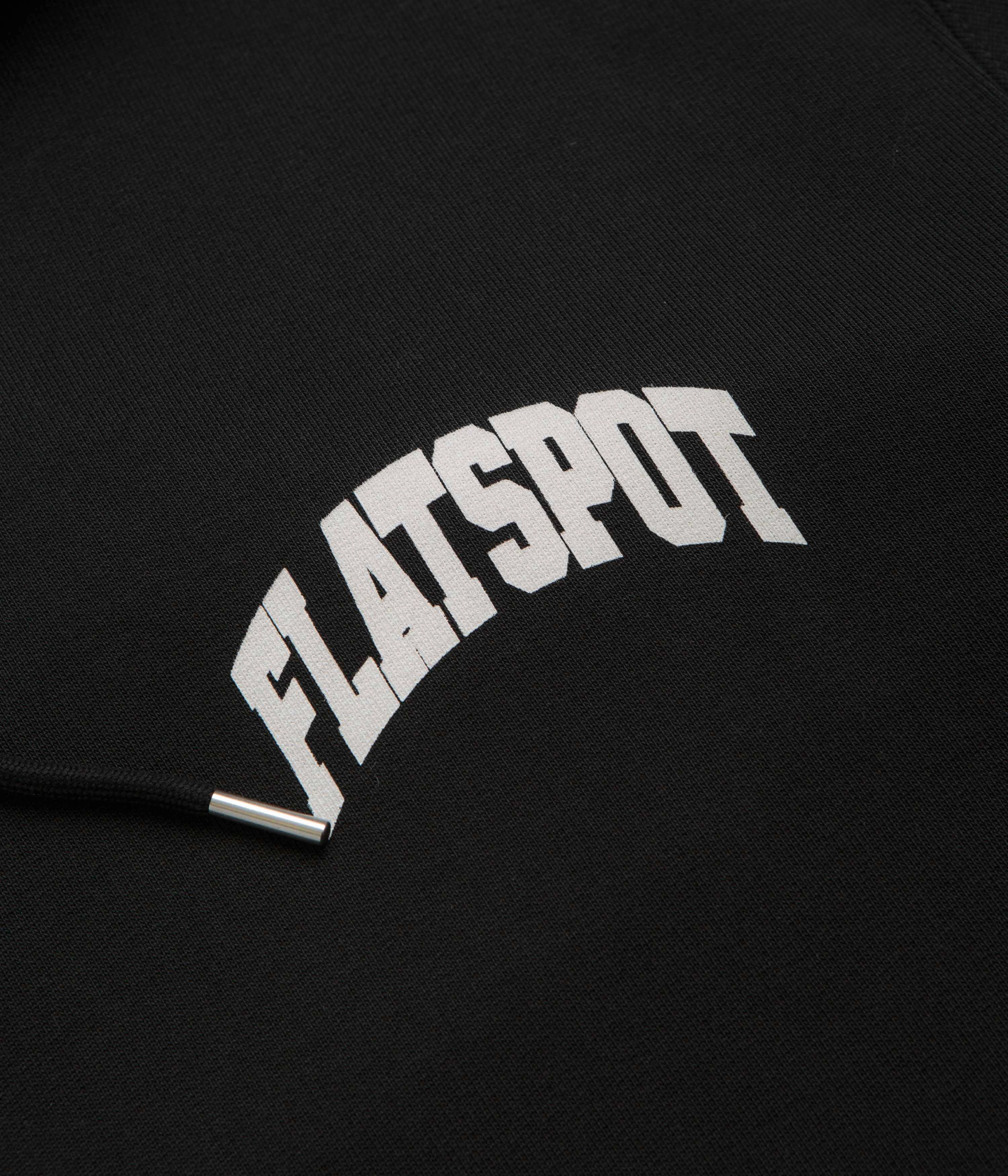 flatspot Collegiate Hoodie - Black Butterfly like Drop Shoulder