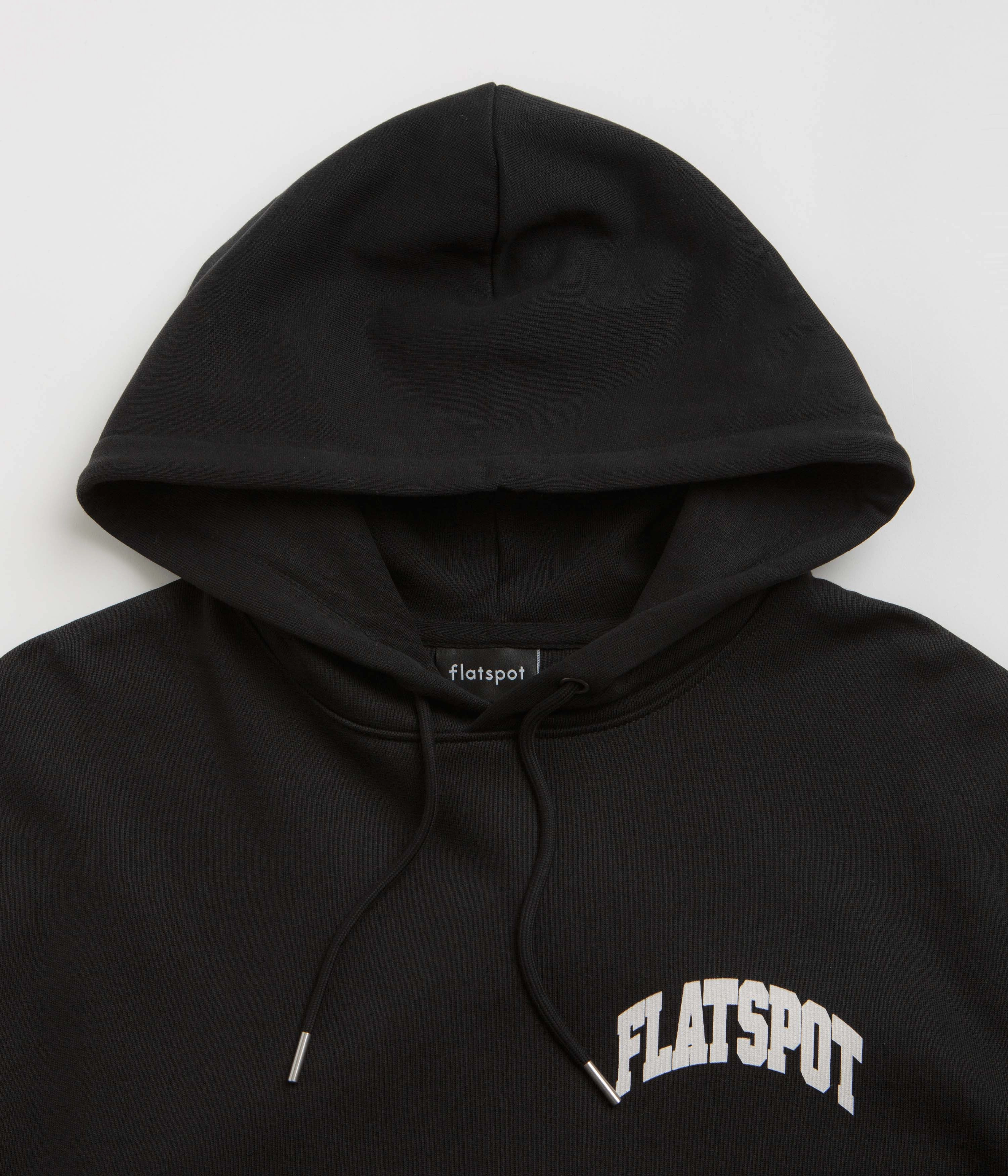 Logo Detail flatspot Collegiate Hoodie - Black