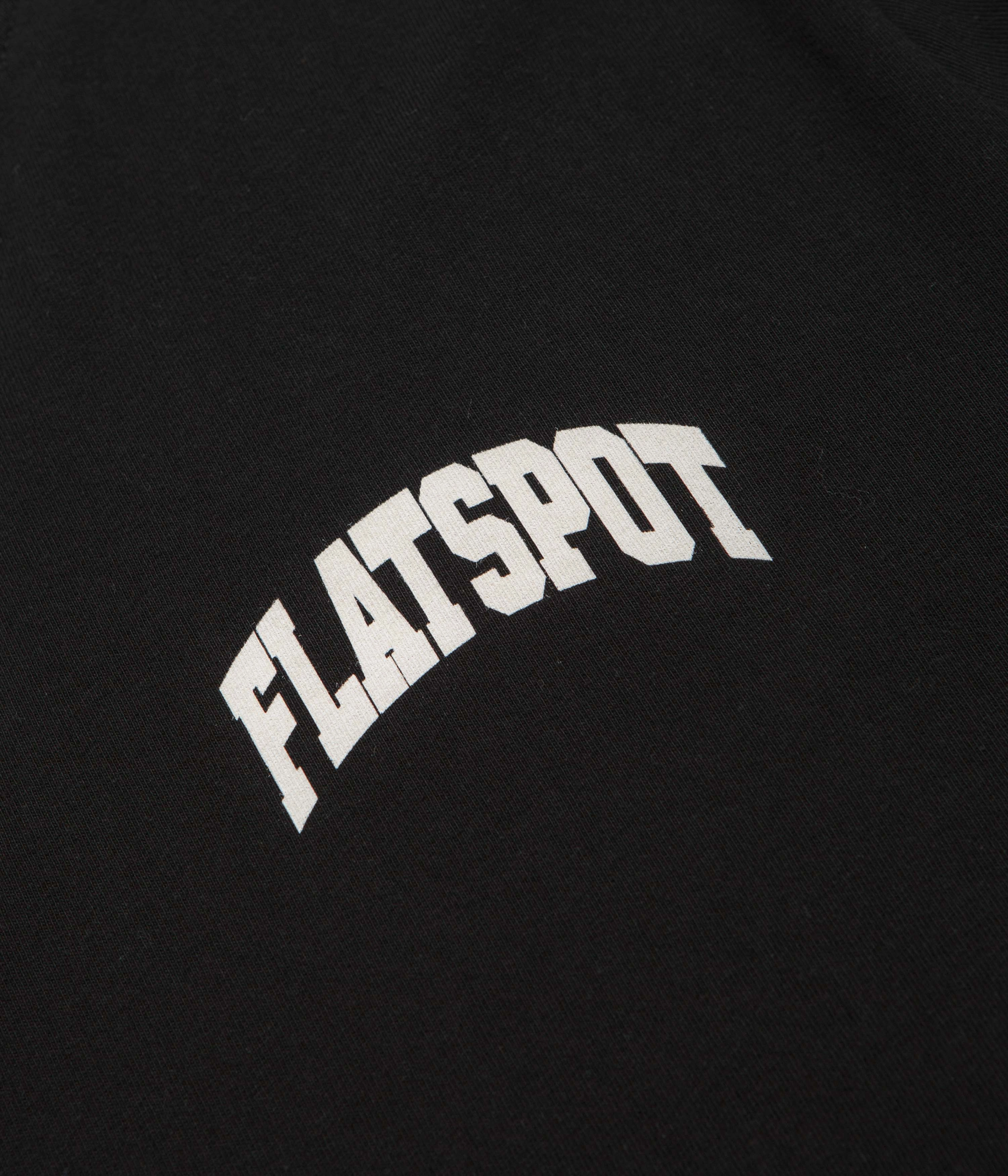 Breathable Material Simple yet stylish flatspot Collegiate T-Shirt - Black