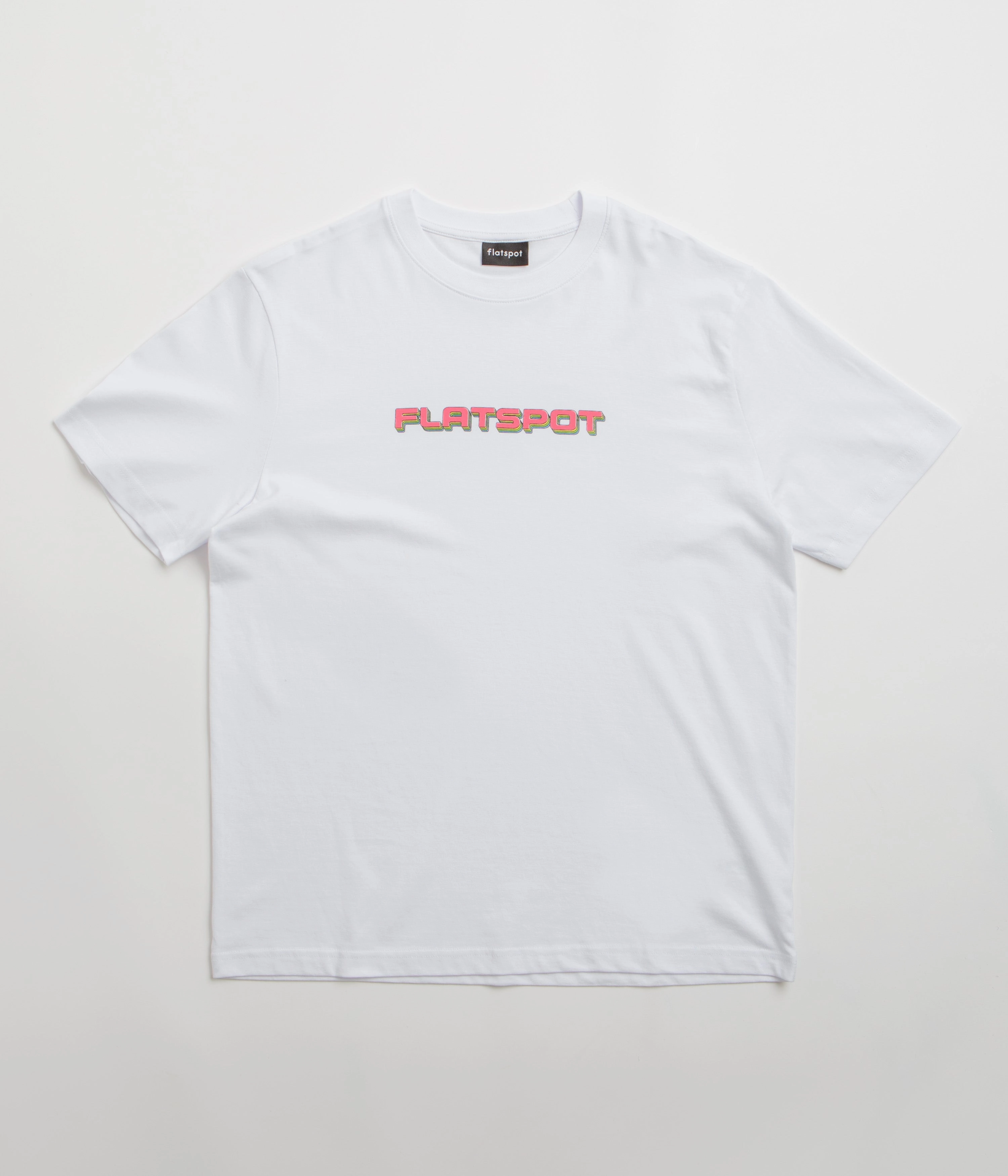 flatspot Repeat Logo T-Shirt - White Comfy Wardrobe