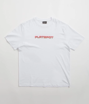 flatspot Repeat Logo T-Shirt - White Comfy Wardrobe