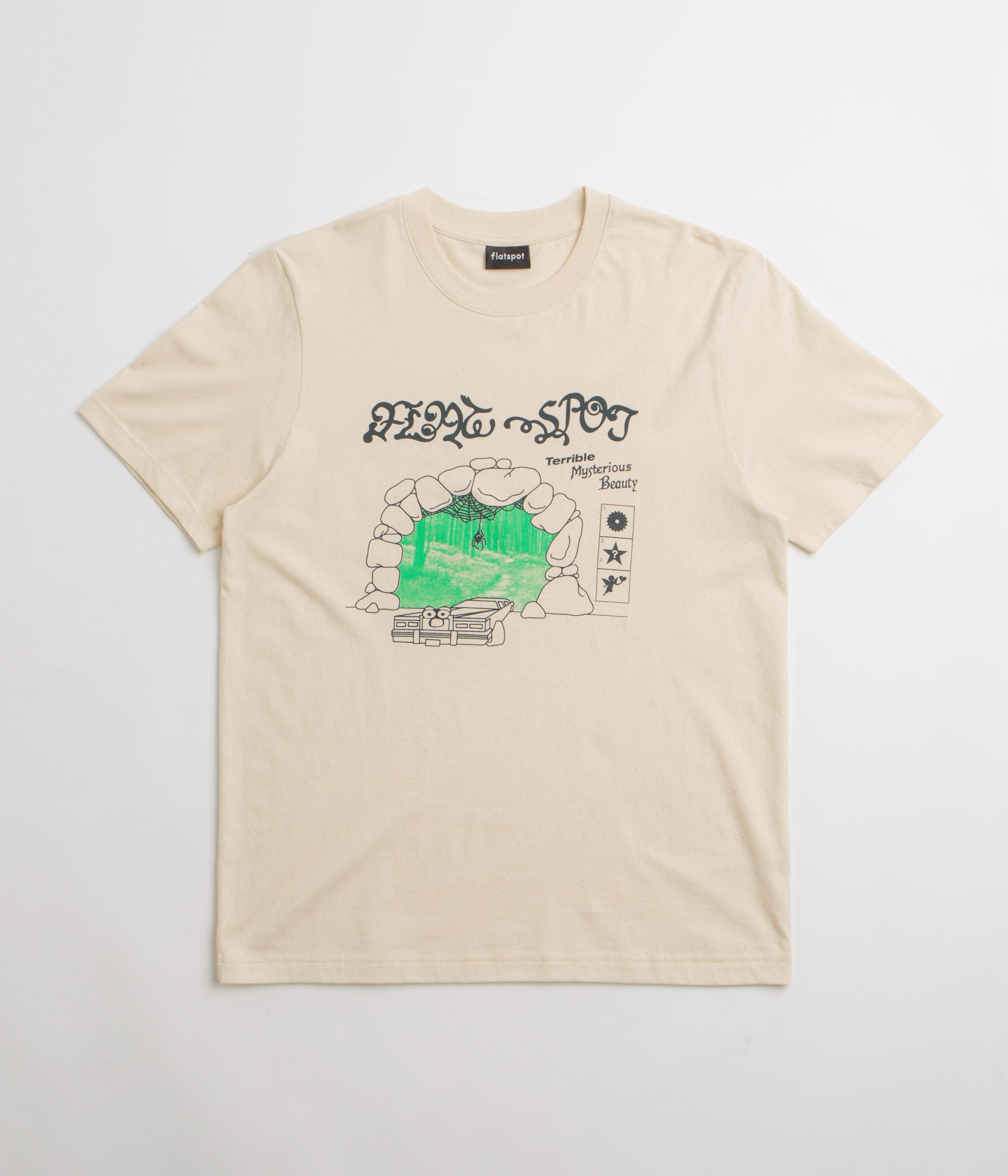 Durable Material Chilly Wear flatspot Terrible Mysterious Beauty T-Shirt - Natural Raw