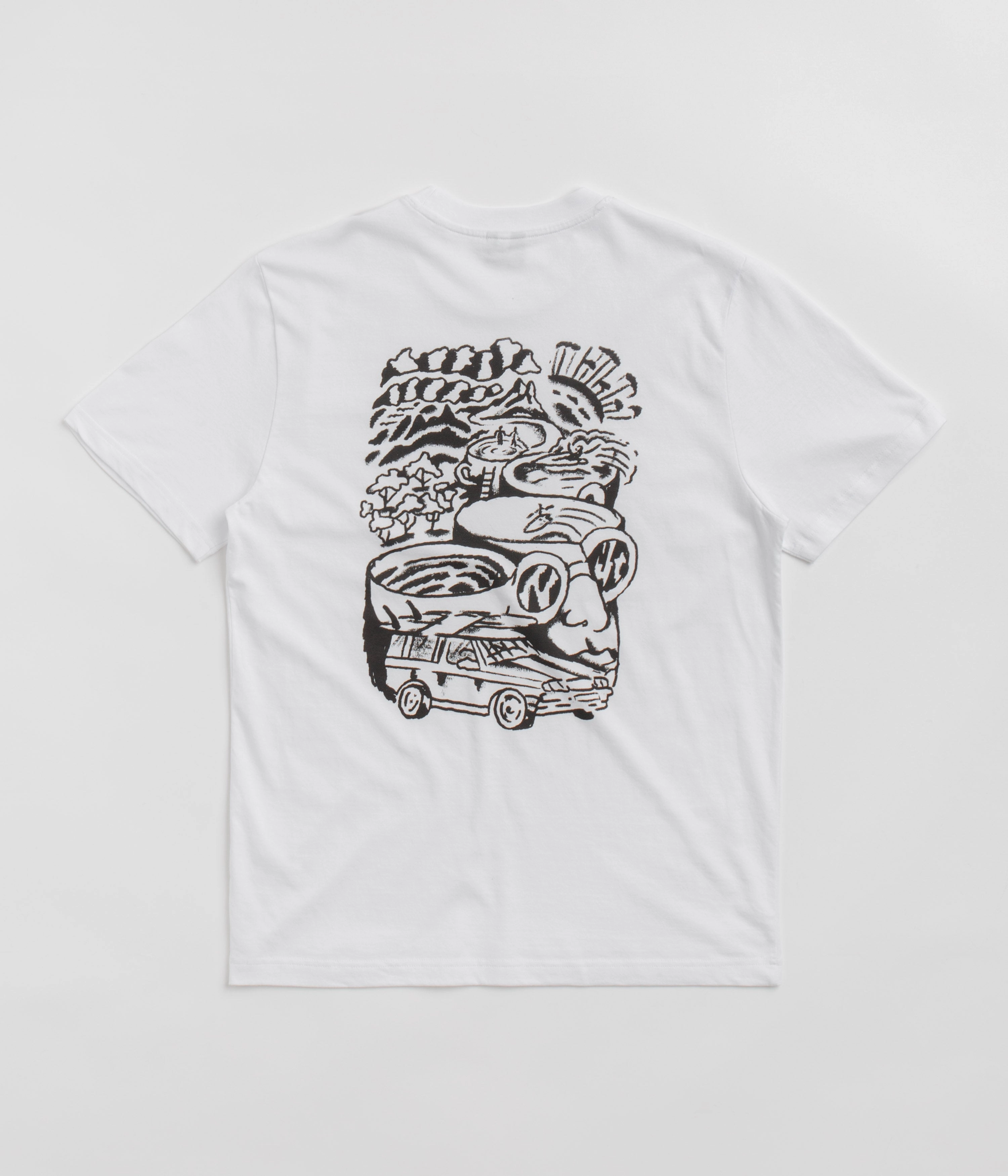 flatspot x Yallah T-Shirt - White Breathable and Comfortable