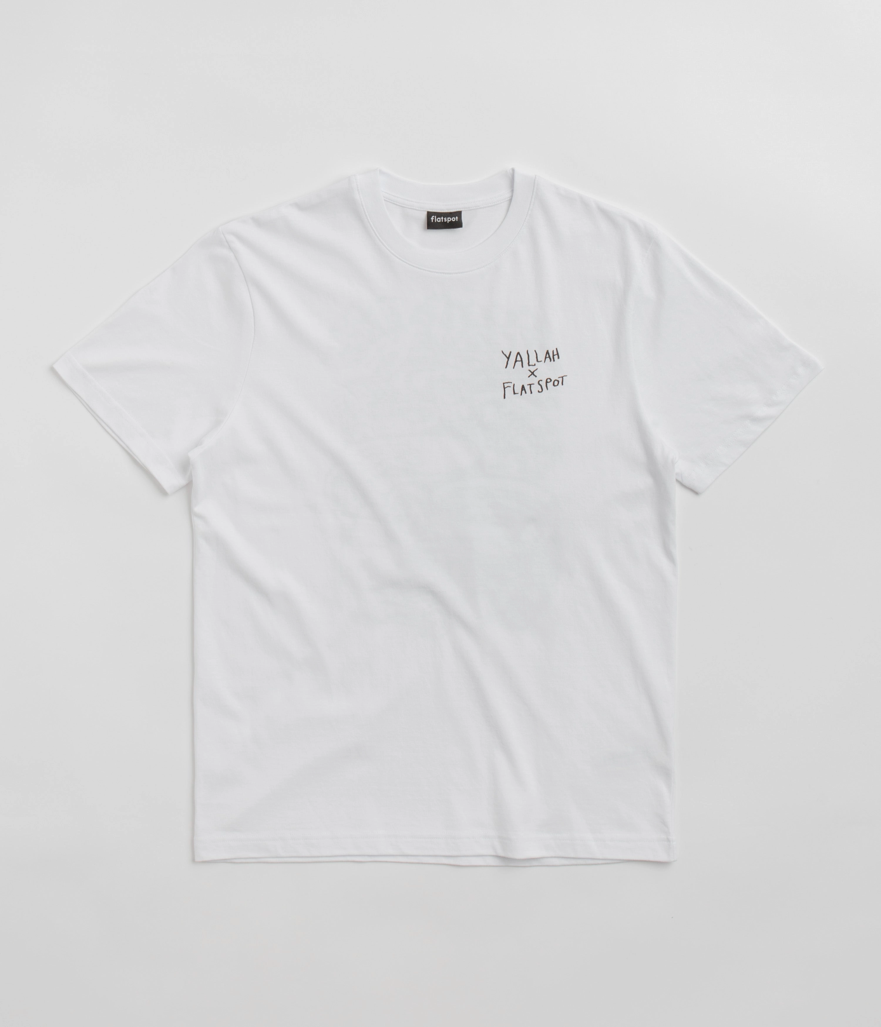 flatspot x Yallah T-Shirt - White Anti Static Finish Timeless Design