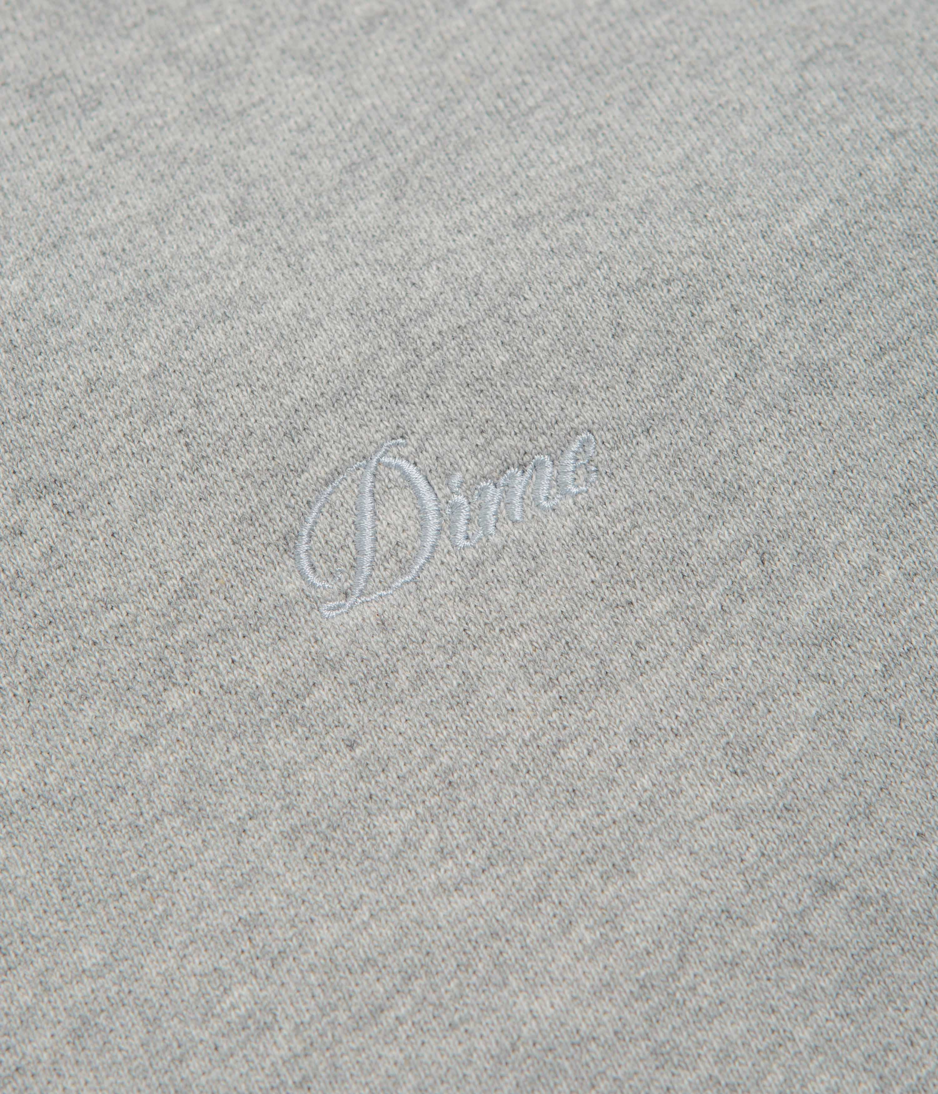 Dime Cursive Small Logo Hoodie - Heather Grey university look Anti Pill Finish