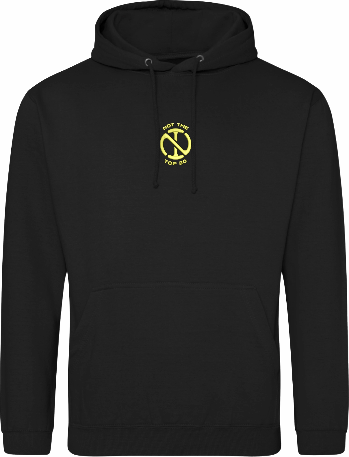Double Stitched Seams NTT20 Midweight Hoodie - Black