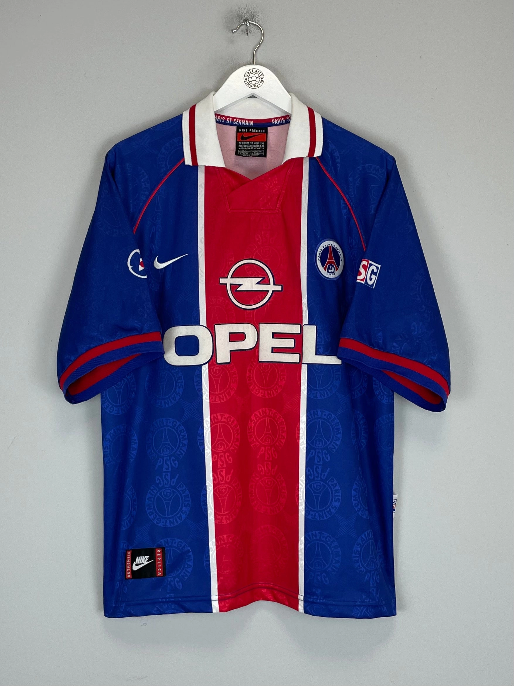 1996/97 PSG HOME SHIRT (XL) NIKE Non Chafing Seam Placement Eco Friendly Fibers