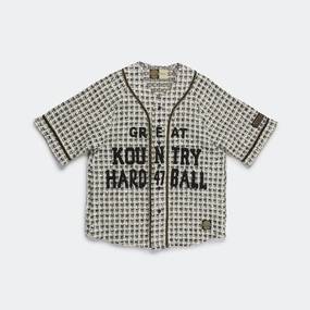 Fancy Tweed GREAT KOUNTRY Baseball Shirt - White Ventilated Back Ergonomic Back Panel