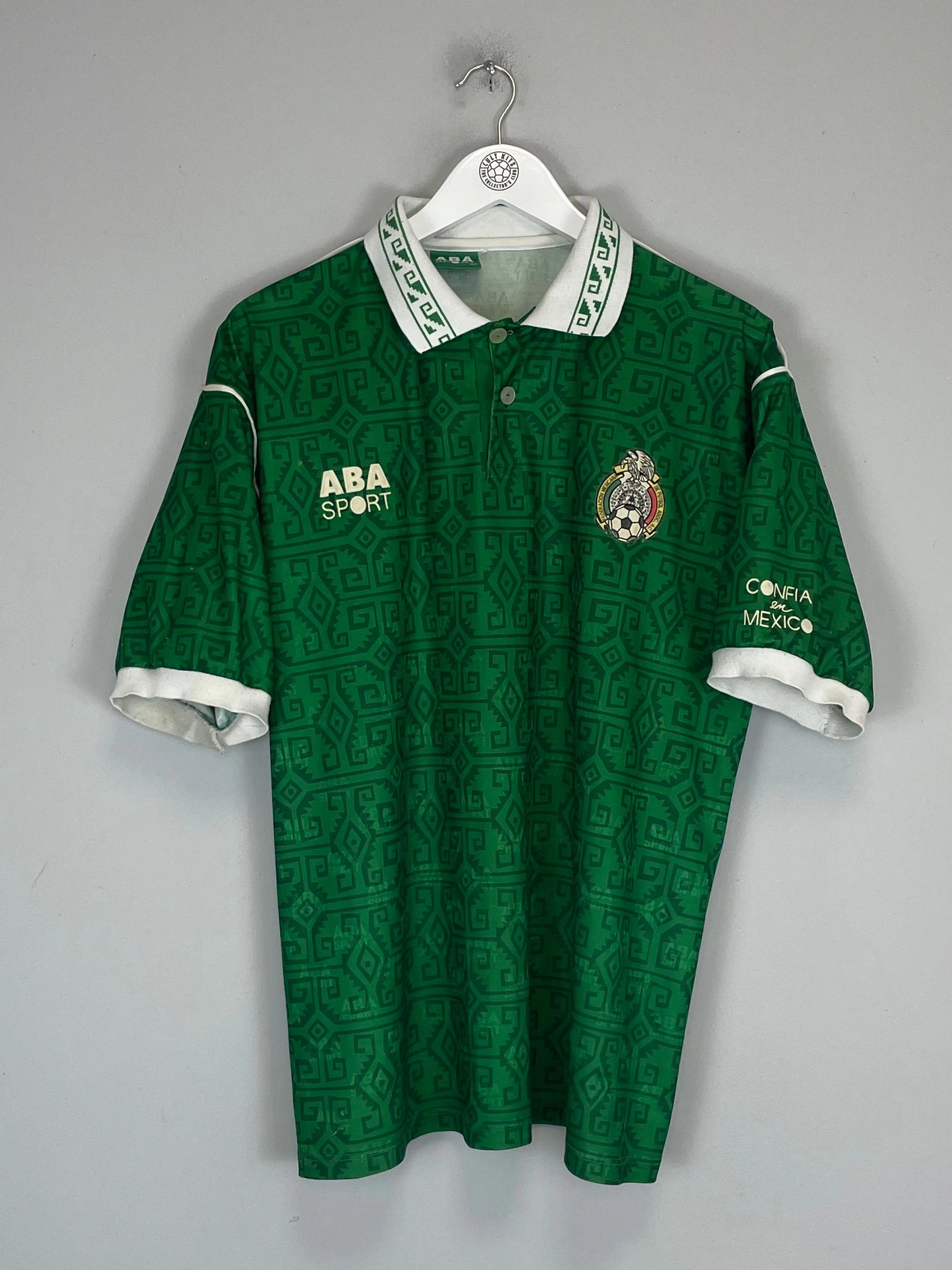 1995/96 MEXICO HOME SHIRT (L) ABA SPORT Stretch Lines Flexible Shoulder Design