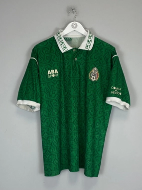 1995/96 MEXICO HOME SHIRT (L) ABA SPORT Stretch Lines Flexible Shoulder Design