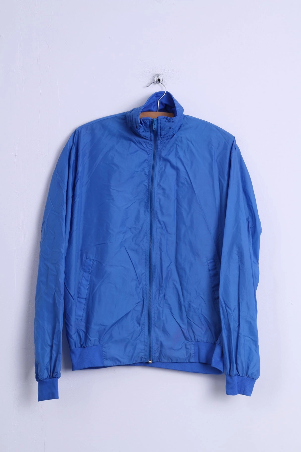 Zippered Vents Avoid Unkown Mens M Jacket Blue Lightweight Zip Up Baseball Top
