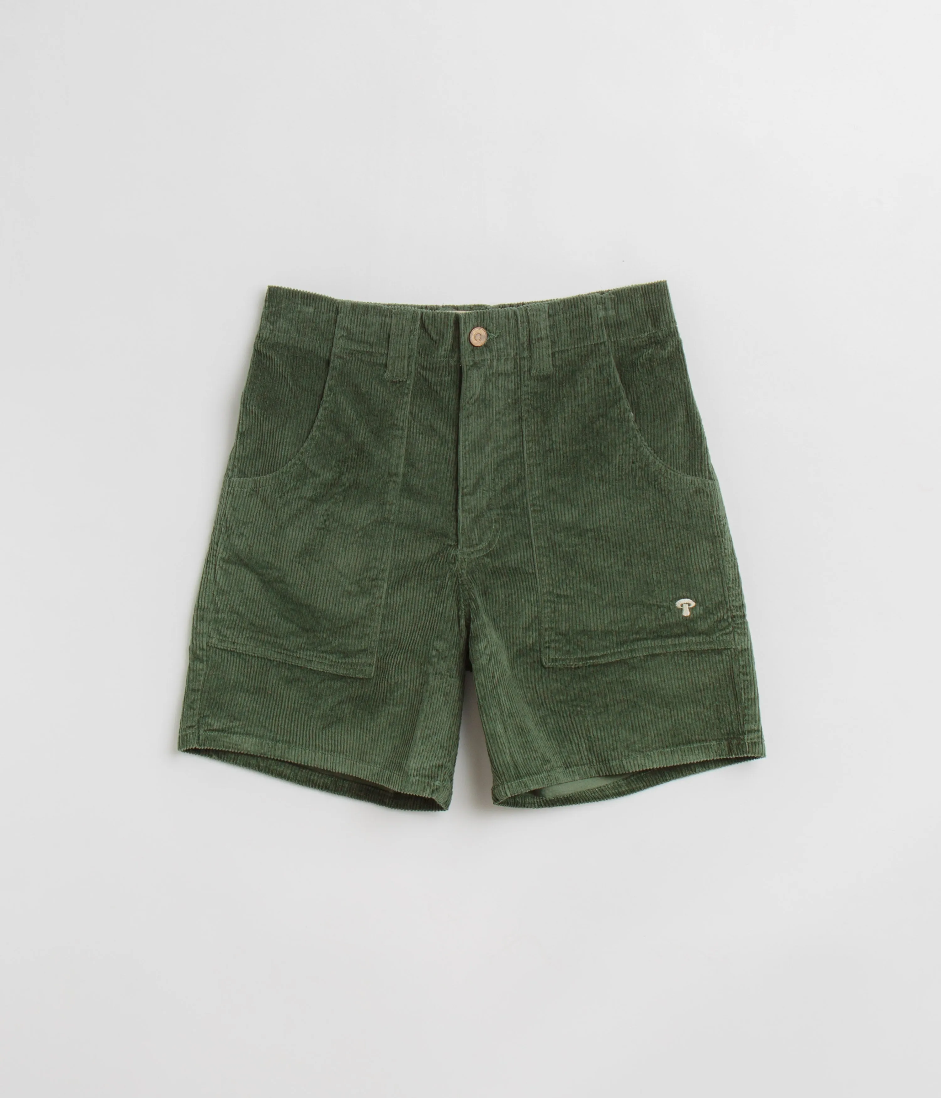 Mollusk Shroom Shorts - Rover Green Metallic accents Wide Leg Opening