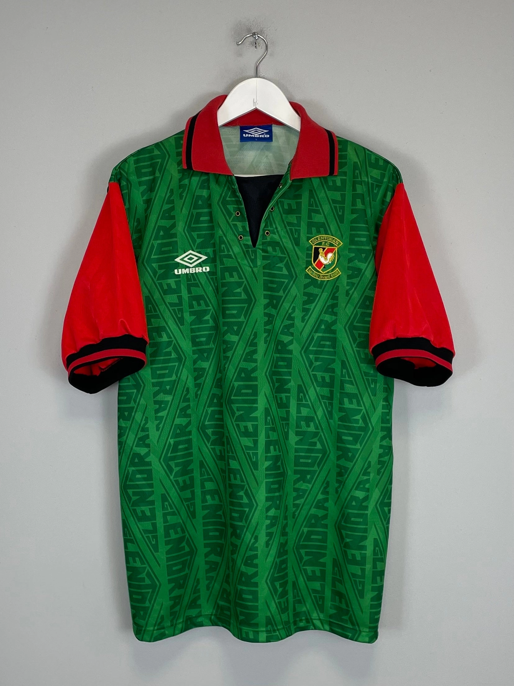1992/93 GLENTORAN HOME SHIRT (L) UMBRO Cool Day Fit