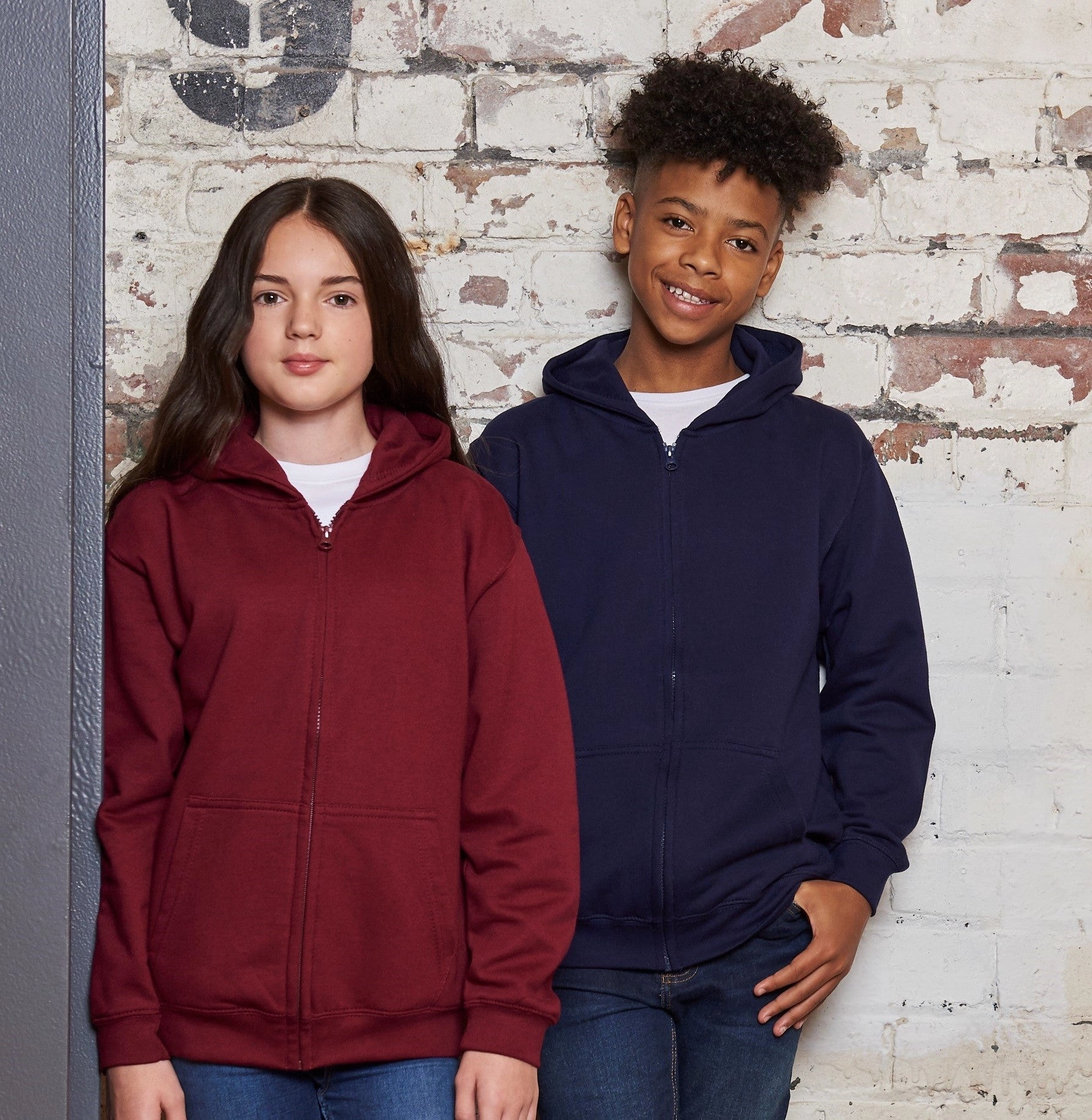 Seamless Side Construction Practical Kids Zoodie | FIRE RED