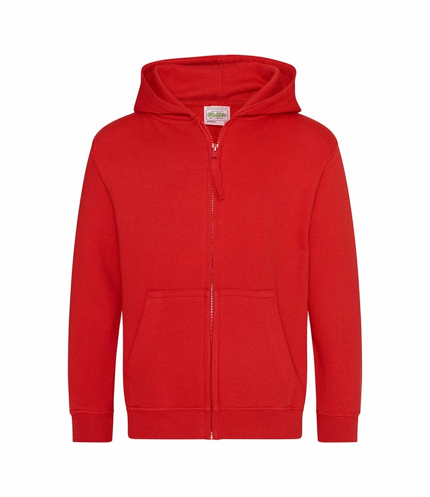 Kids Zoodie | FIRE RED Double Layered Hood Unlined Design