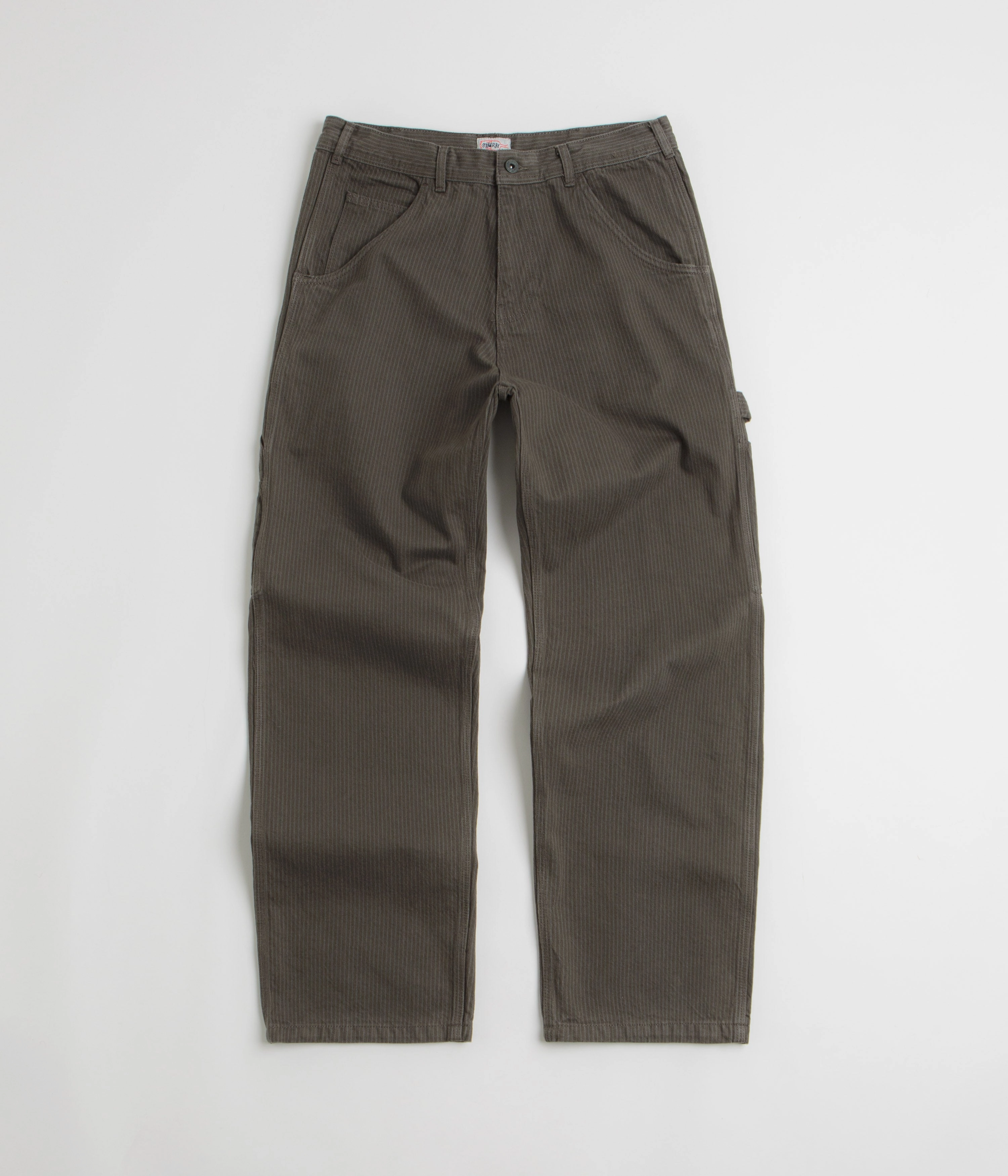 Stan Ray Big Job Painter Pants - Overdyed Black Hickory Low Profile Fasteners