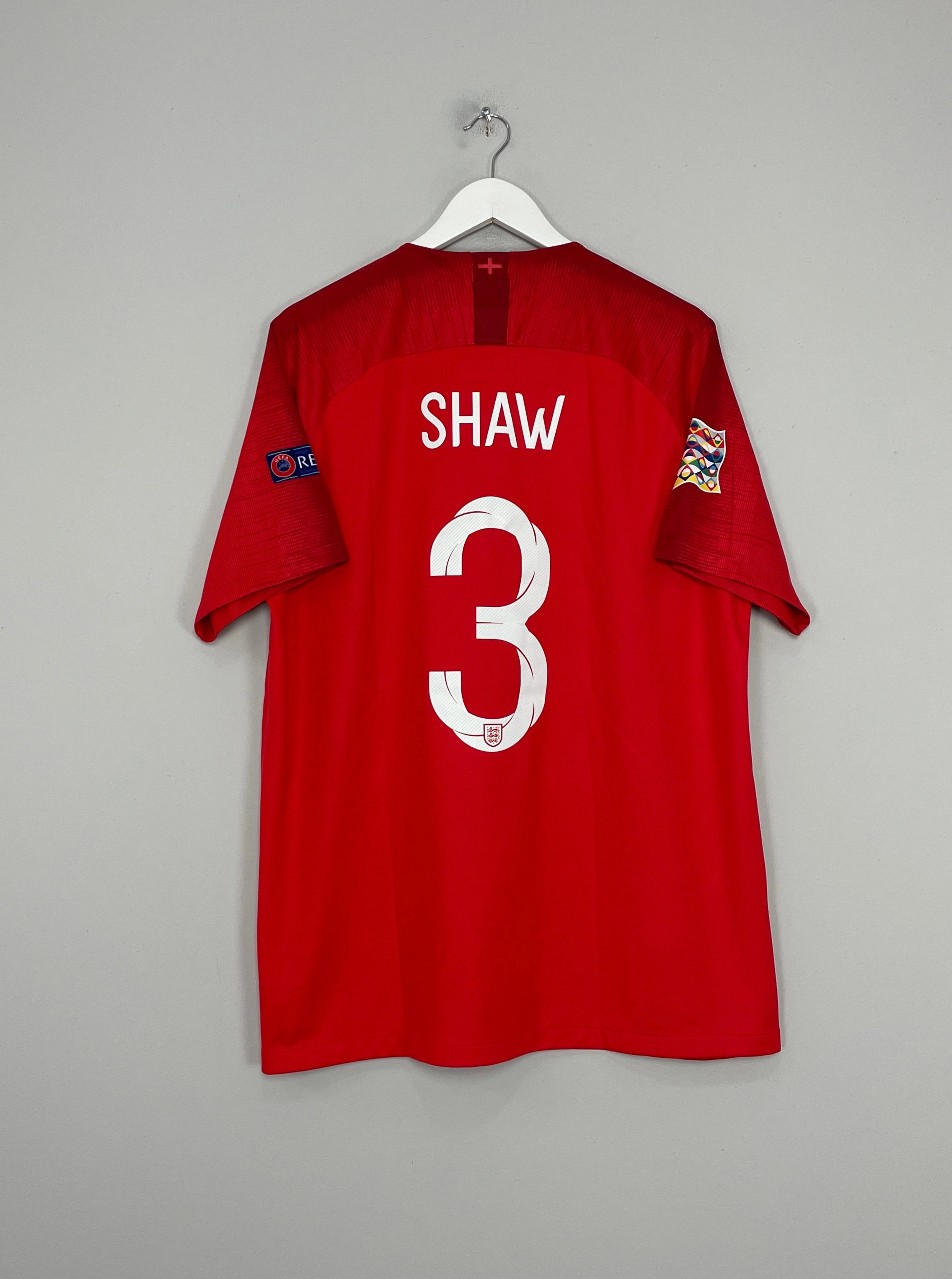 Maximum Performance 2018/19 ENGLAND SHAW #3 *BNWT* AWAY SHIRT (XL) NIKE