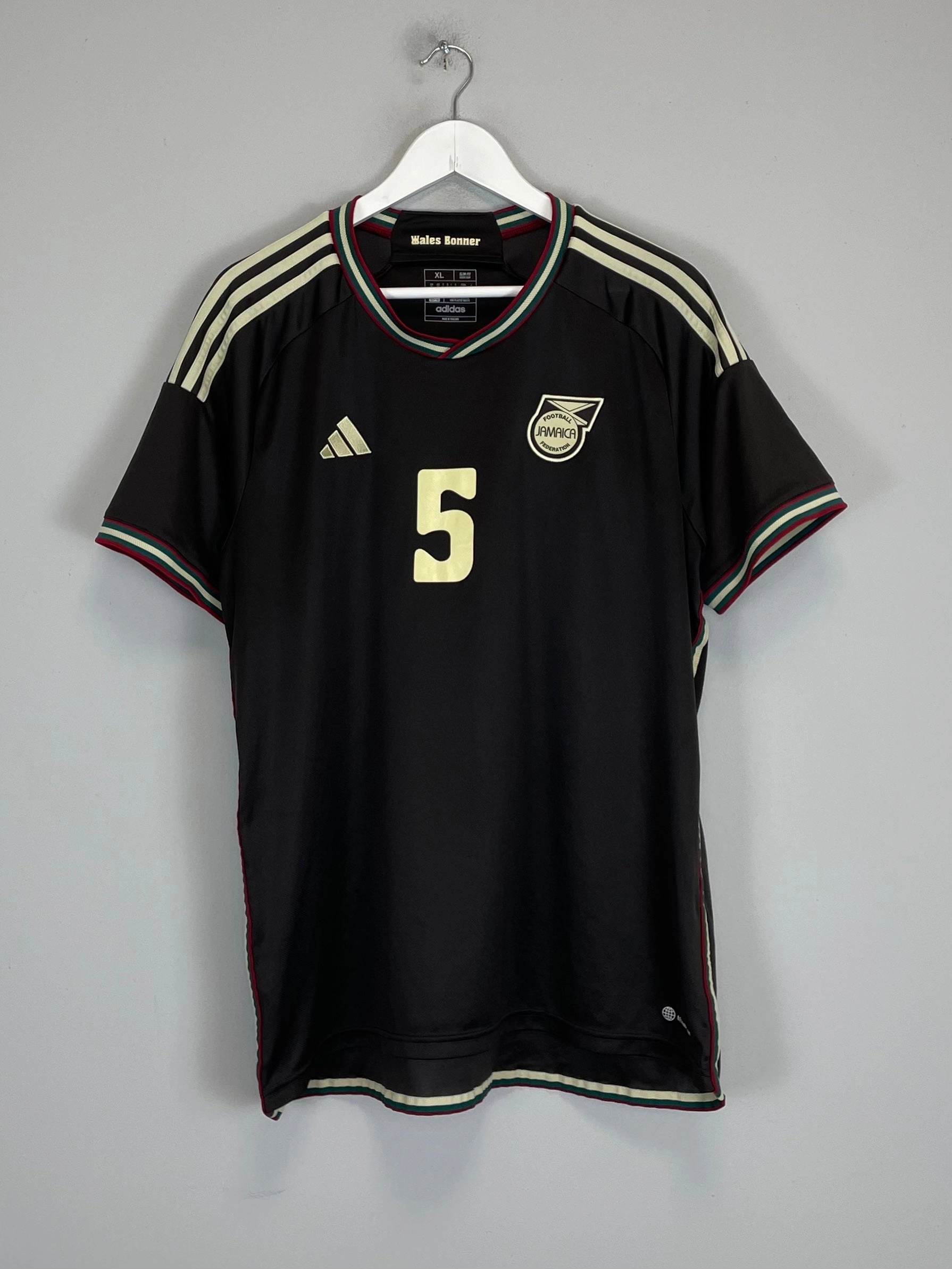 Moisture Management System 2023 JAMAICA PINNOCK #5 AWAY SHIRT (XL) ADIDAS