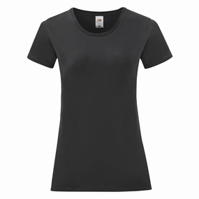 Outdoor Wear Drop Shoulder Cut Ladies Iconic T | BLACK