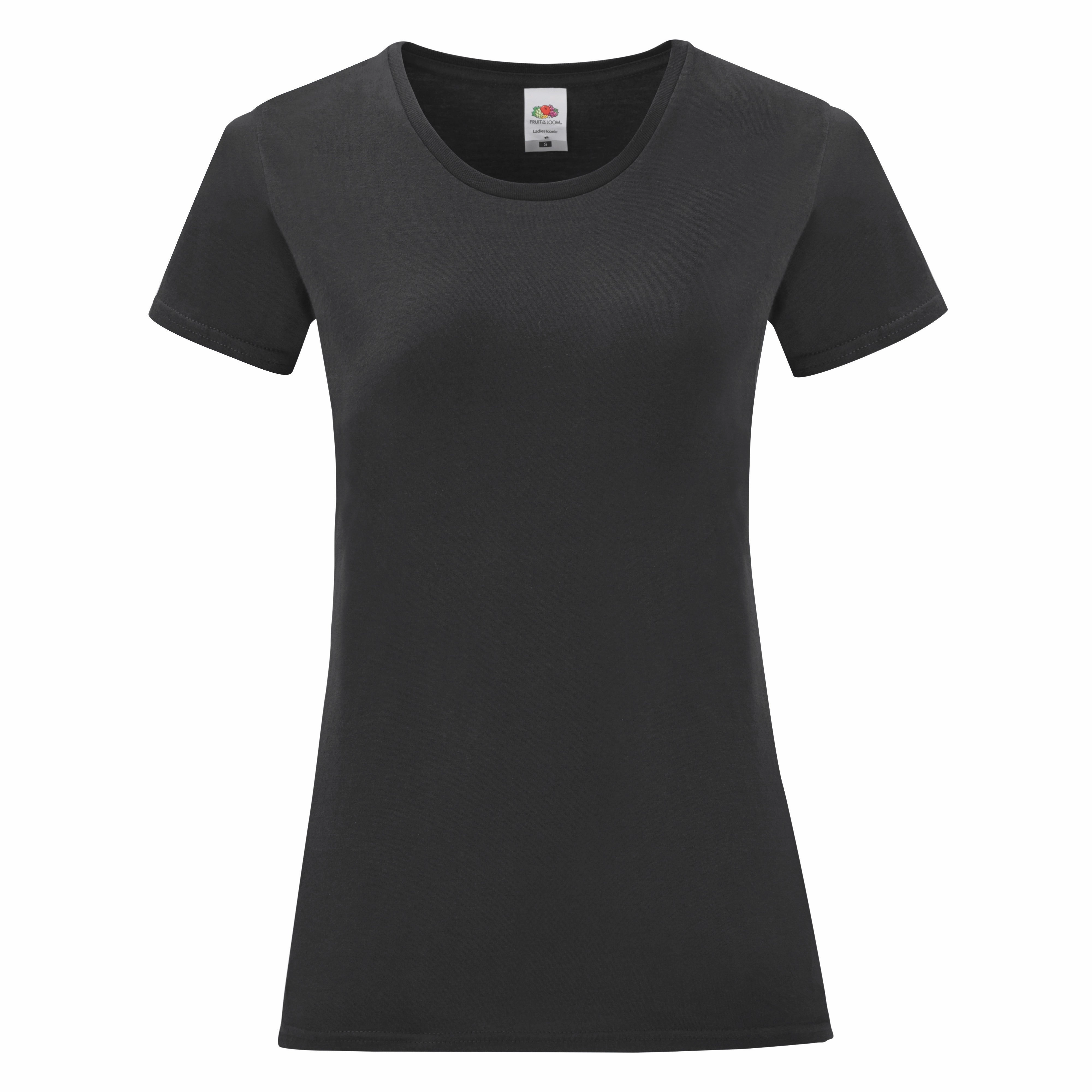 Outdoor Wear Drop Shoulder Cut Ladies Iconic T | BLACK