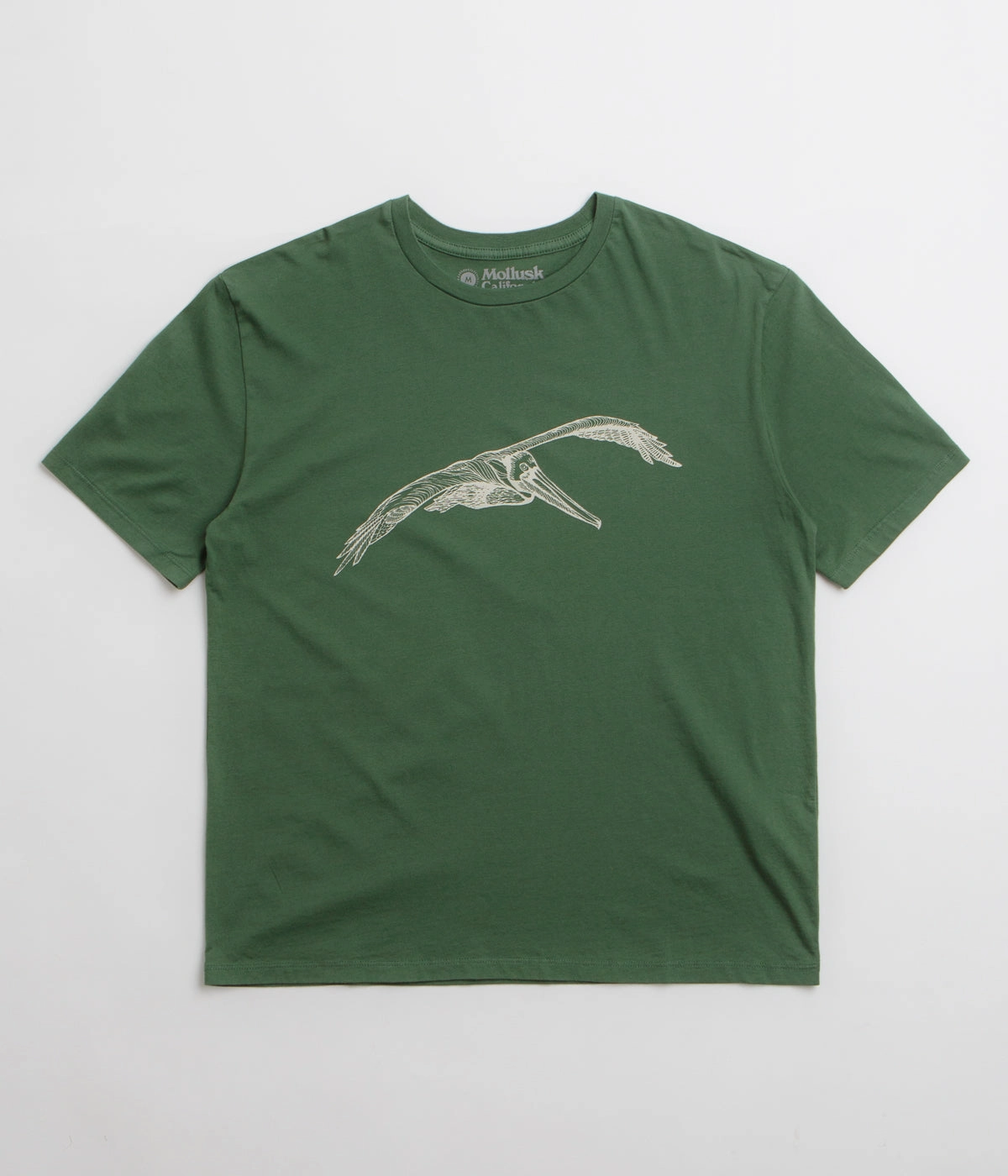 Mollusk Pelican T-Shirt - Rover Green Flattering Fit