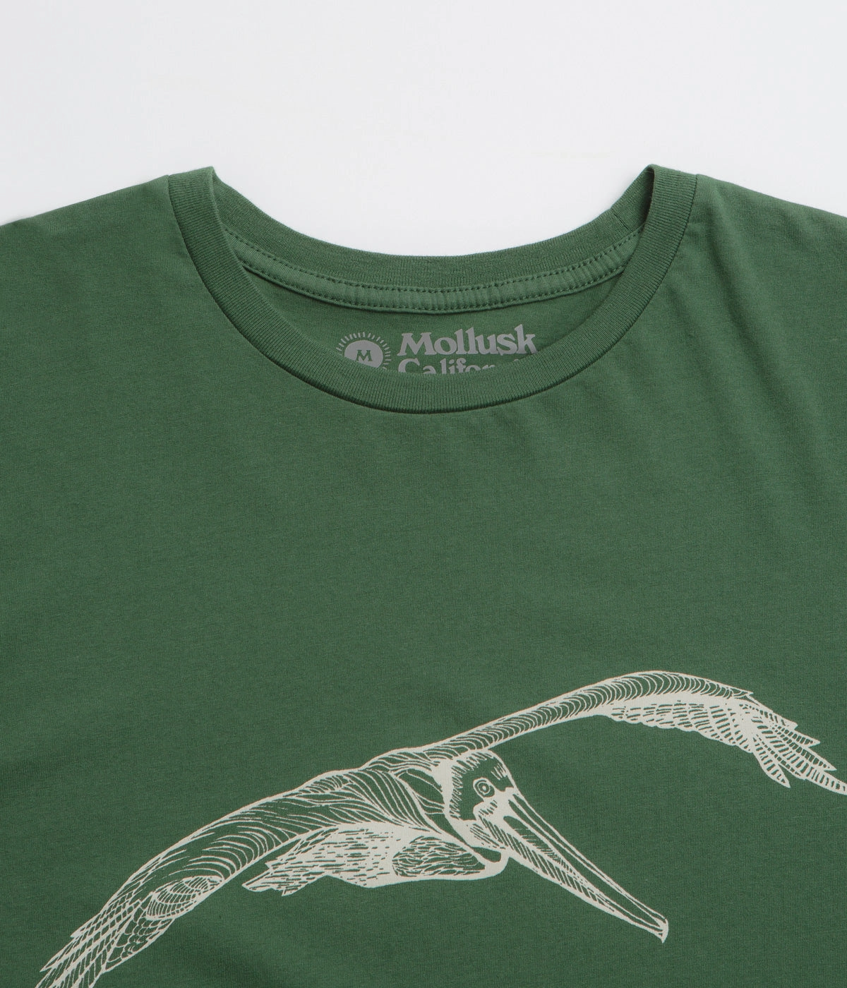 Mollusk Pelican T-Shirt - Rover Green Airflow Mesh Panels
