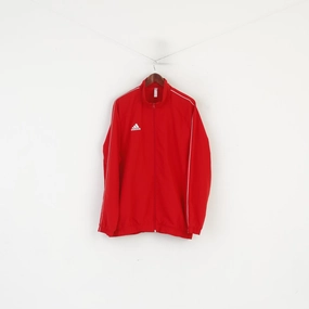 Adidas Men XL Jacket Red Bomber Full Zipper Activewear Vintake Track Top Attraction Double Layered Cuffs