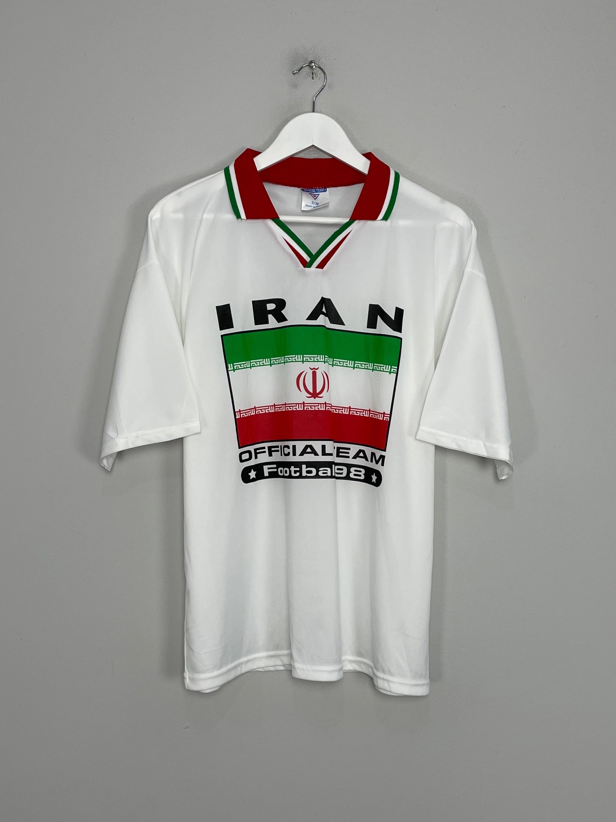 1998 IRAN FAN SHIRT (S/M) OFFICIAL TEAM Chafe Free Vented Back