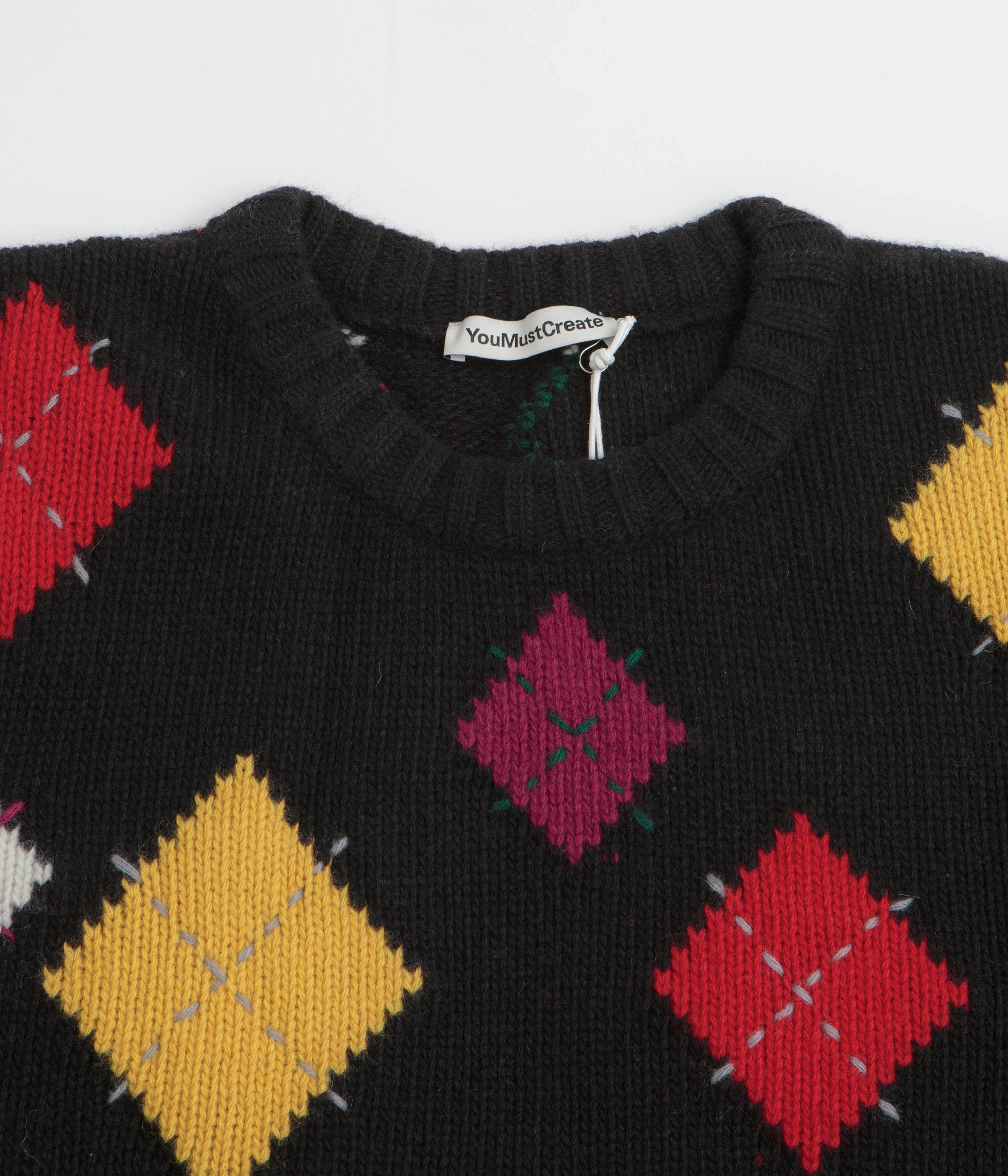 YMC Flint Knit Crewneck Sweatshirt - Black product eyewear protection Stylish Comfort