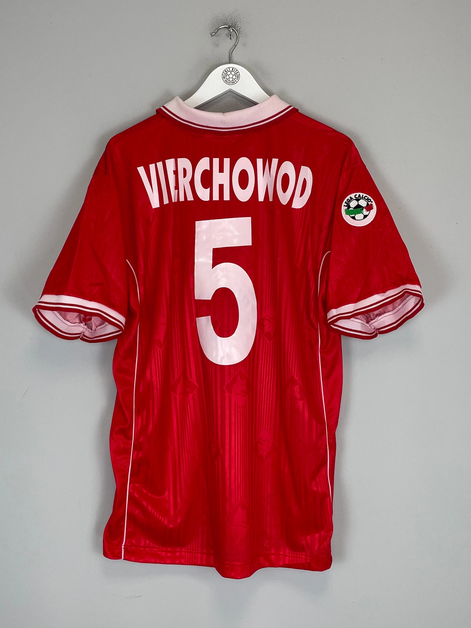 1998/99 PIACENZA VIERCHWOD #5 *MATCH ISSUE* HOME SHIRT (XL) LOTTO Smooth Zone Paneling