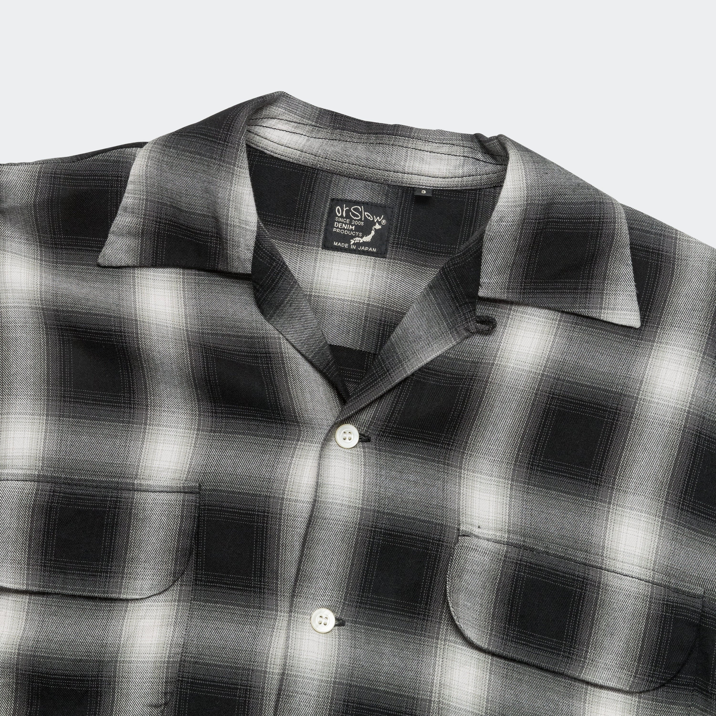 Ombre Check Shirt - Black Seasonal Trend Designer Look