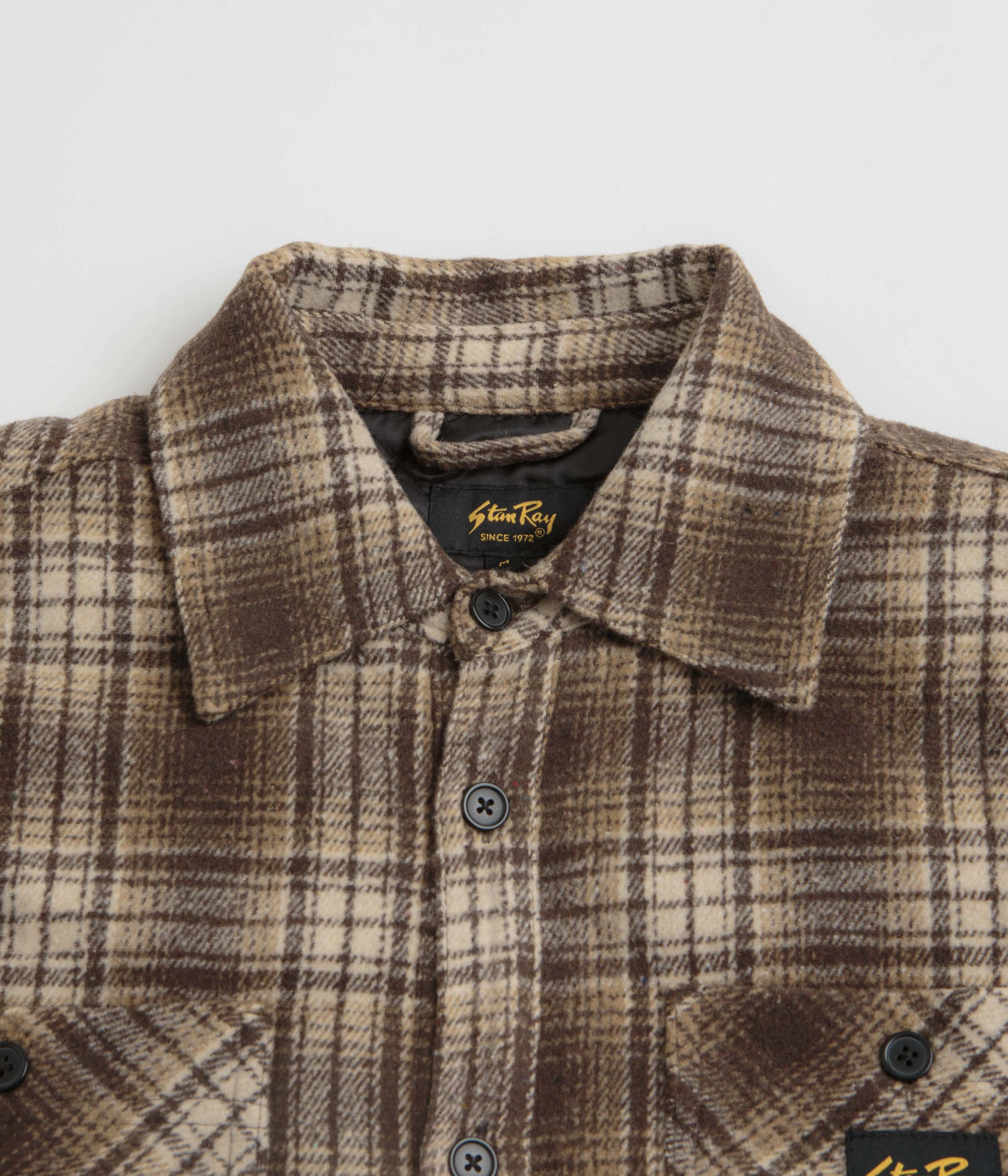 sunny city break Stan Ray Quilted Plaid Overshirt - Brown