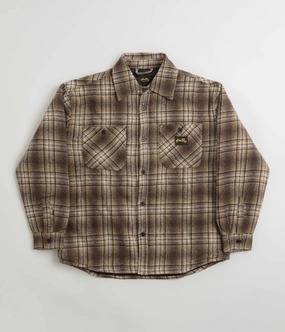 Oil size - inclusive Stan Ray Quilted Plaid Overshirt - Brown