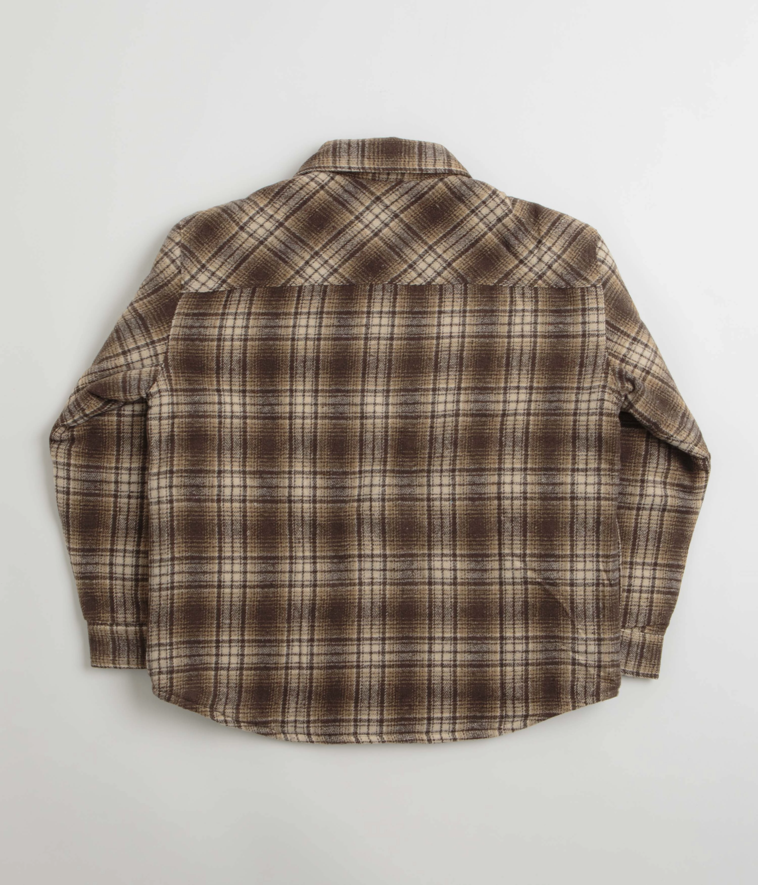 Skiing Subtle Stan Ray Quilted Plaid Overshirt - Brown